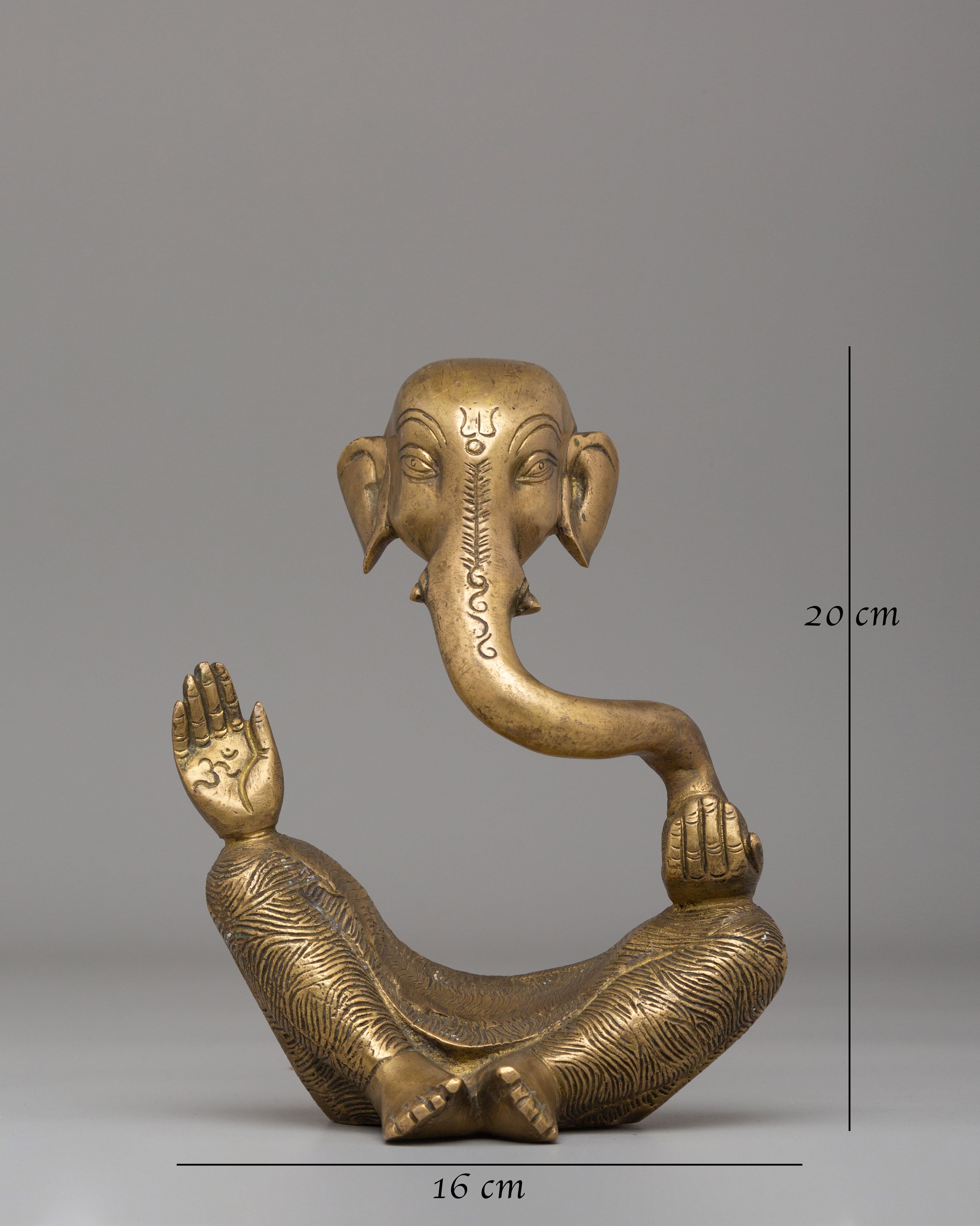 Handcrafted Decorative Ganesh Sculpture | Sacred Brass Idol