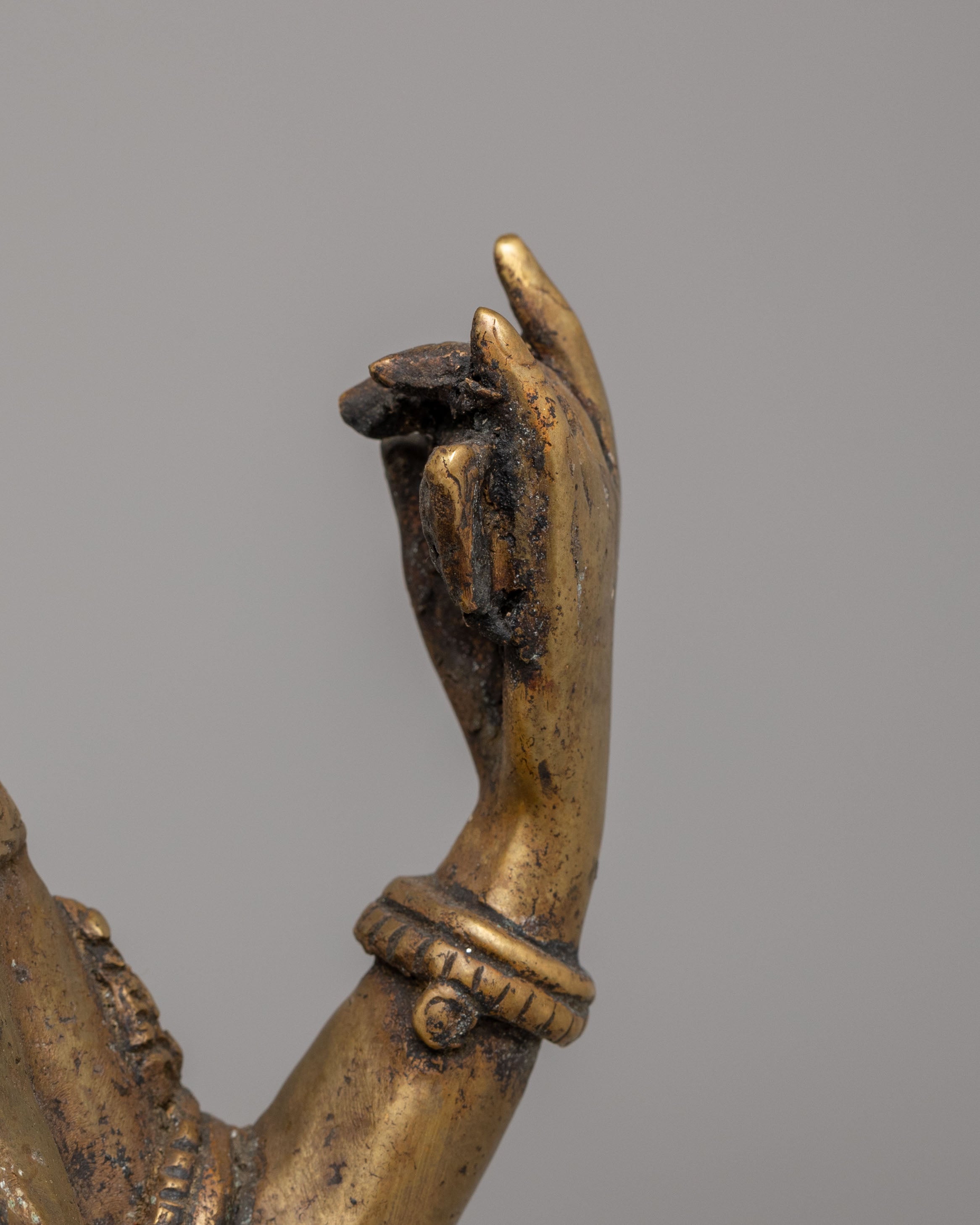 Handmade Saraswati Goddess Statue | Oxidized Copper Goddess of Knowledge
