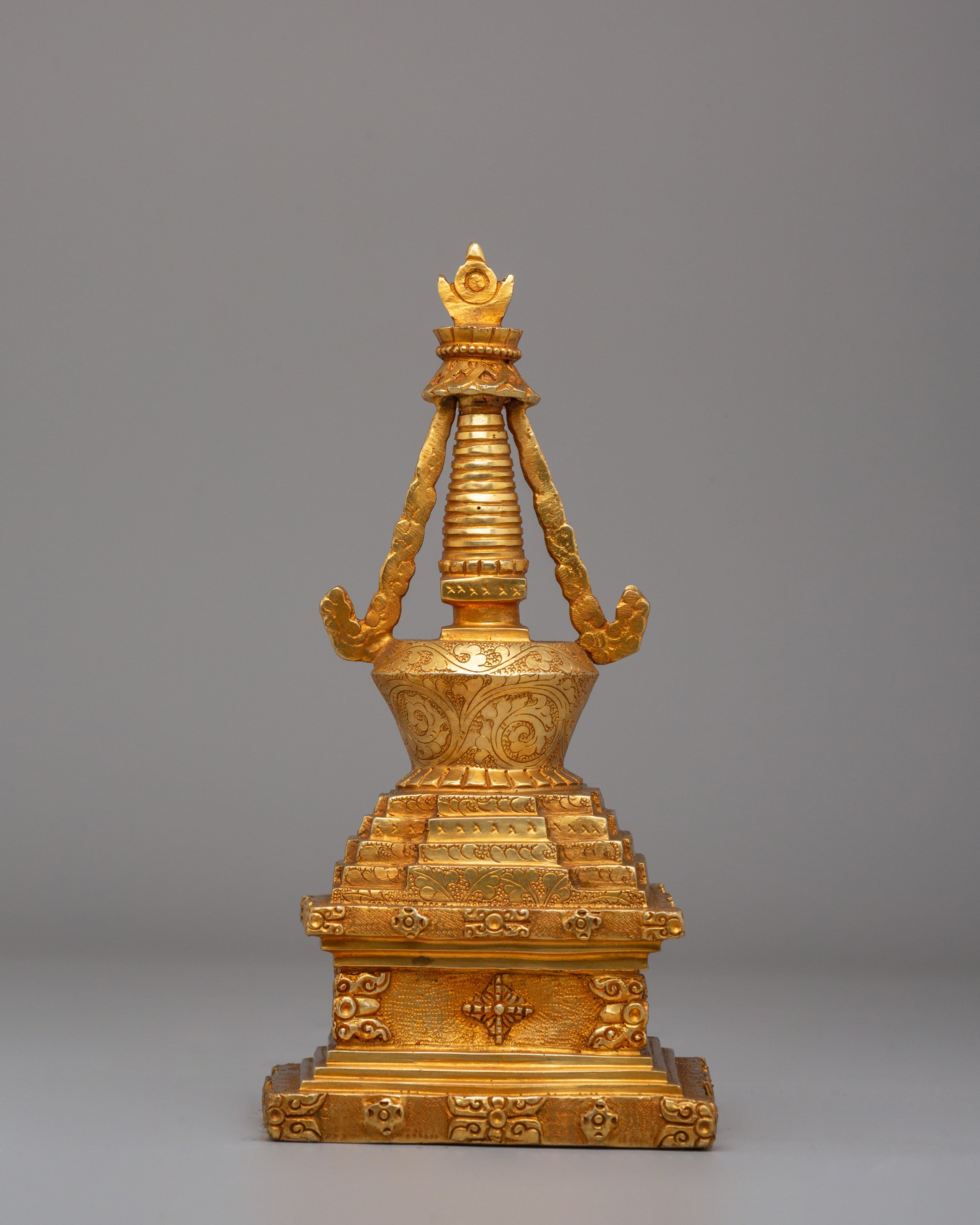 Great Miracles Stupa | Gold-Plated Copper Tibetan Art