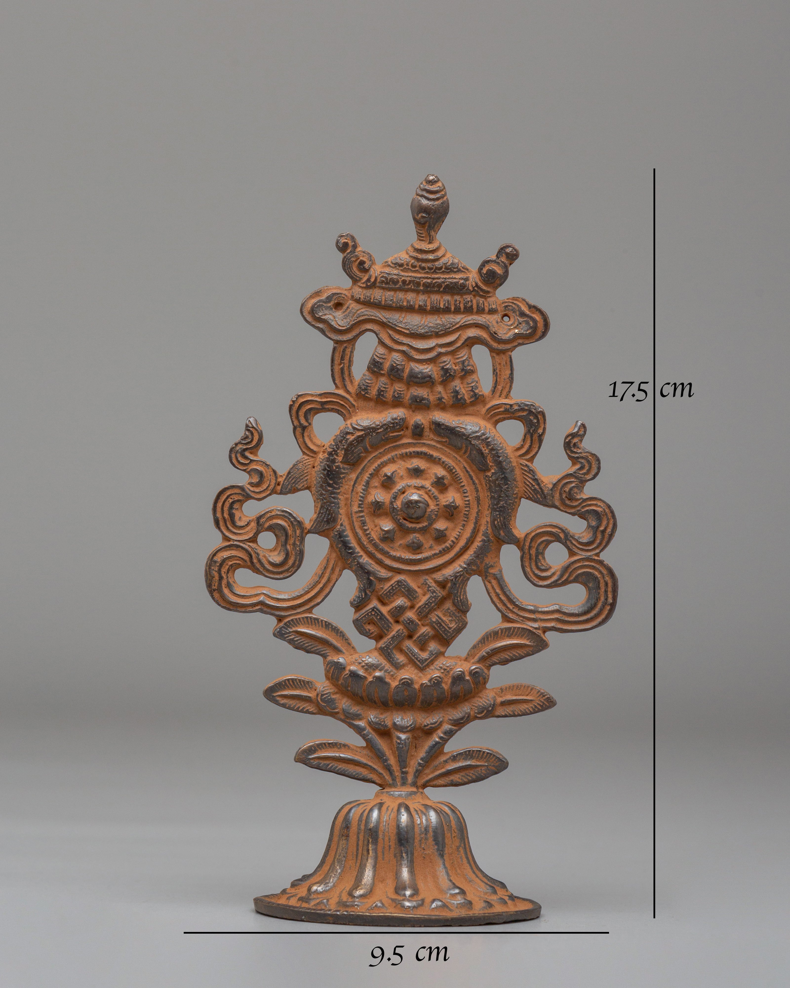 Vajrayana Auspicious Symbol | Sacred Buddhist Sculpture