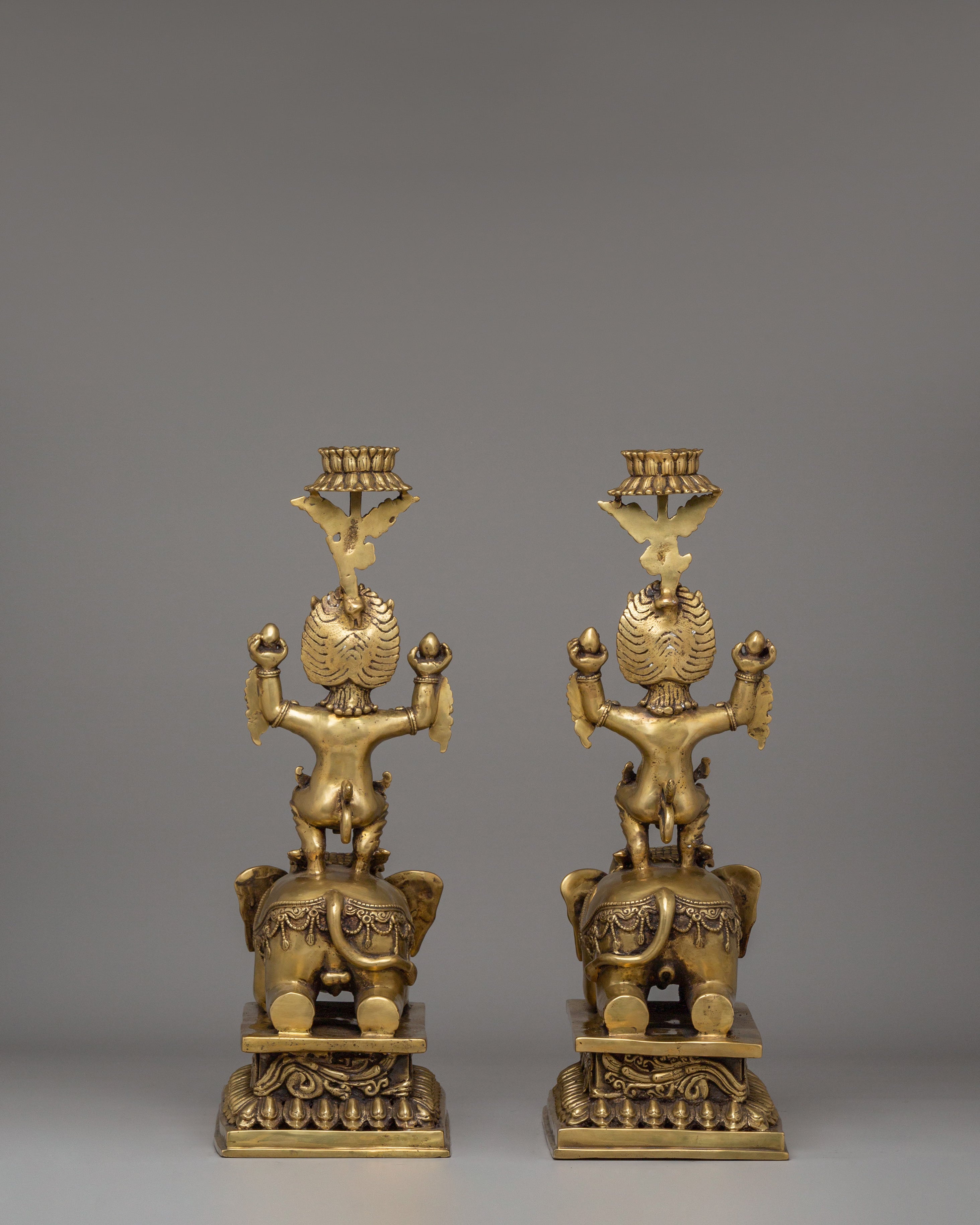Elephant Oil Lamp Set | Perfect for Altar Decor