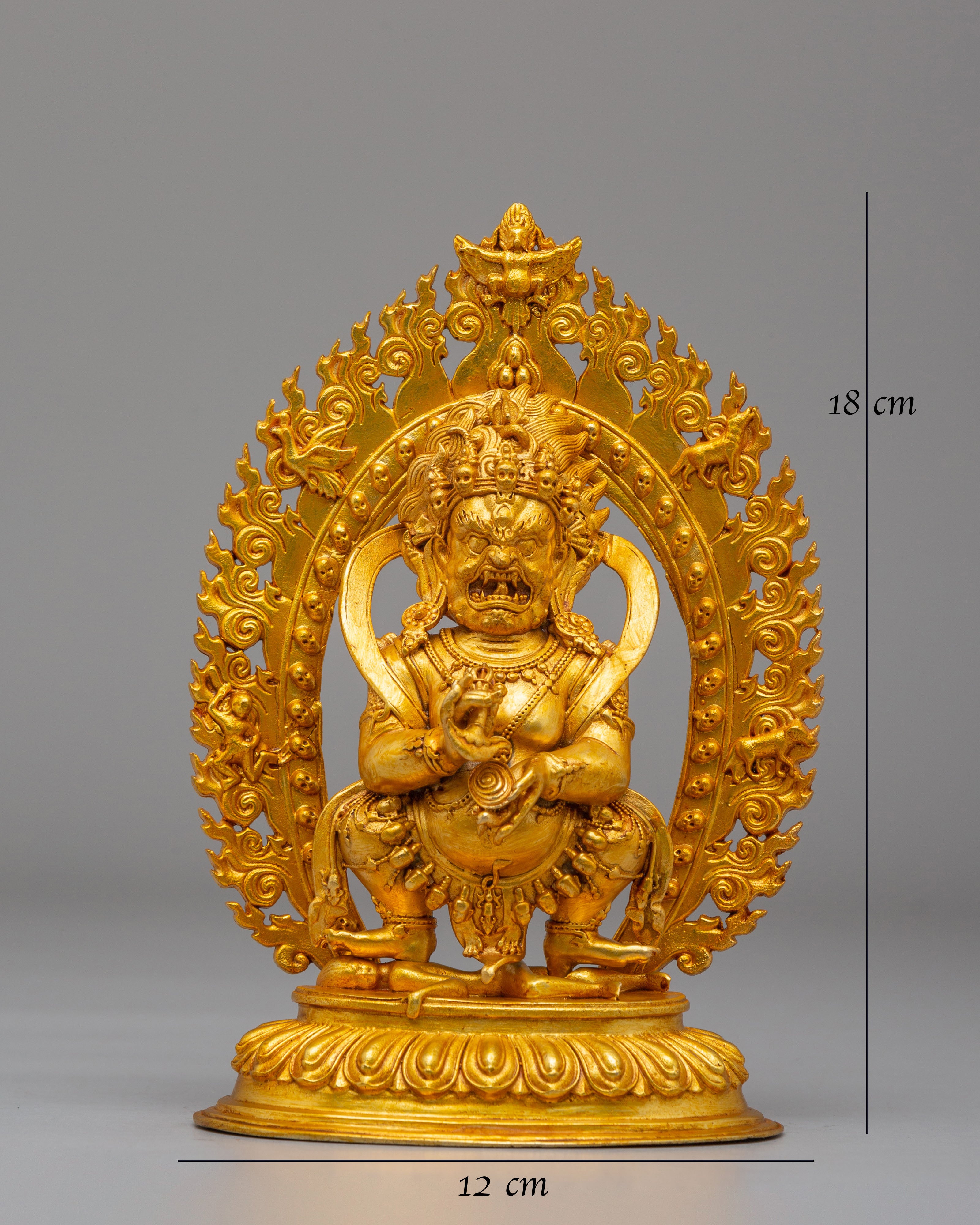 Traditional Buddhist Mahakala Sculpture | Symbol of Power & Protection