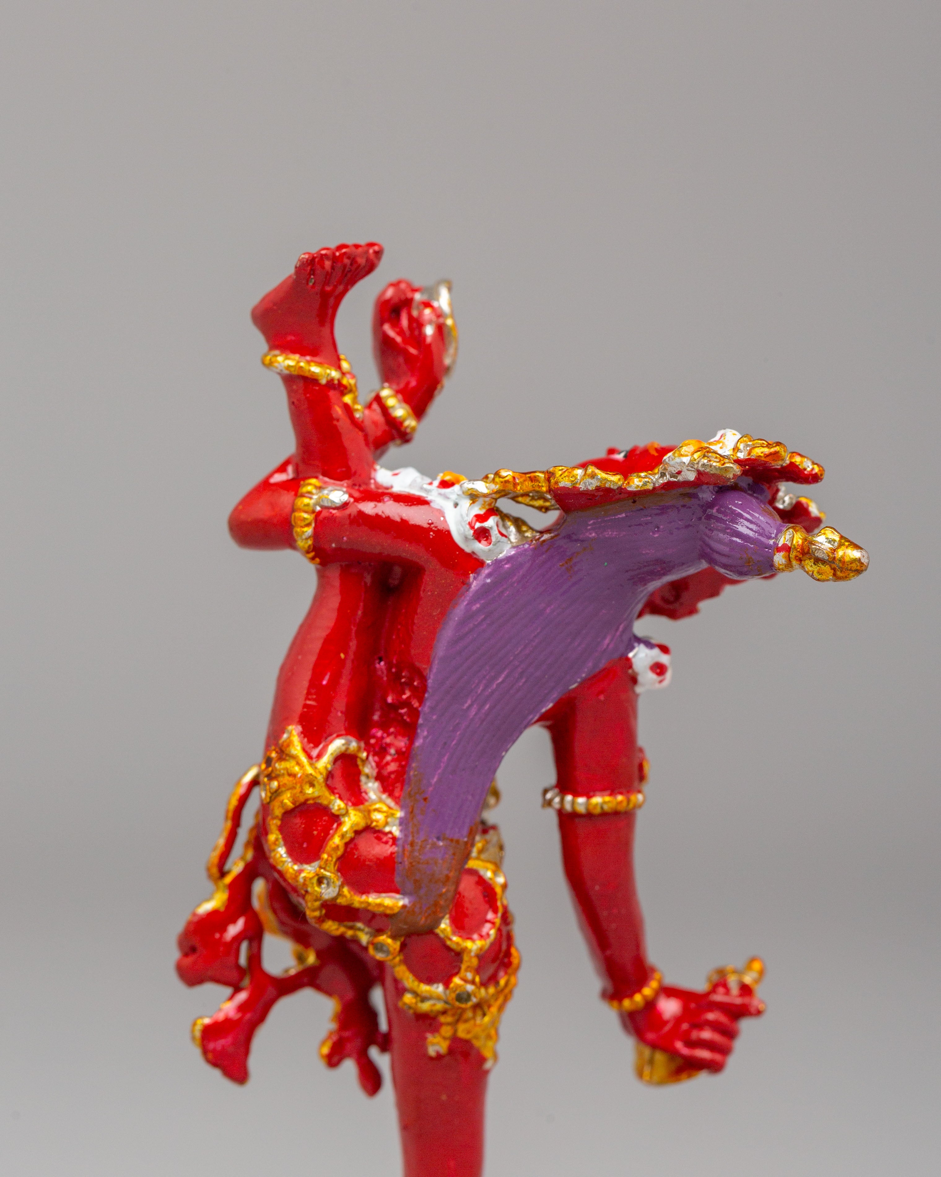 Handcrafted Flying Vajrayogini Sculpture | Hand Painted Buddhist Dakini