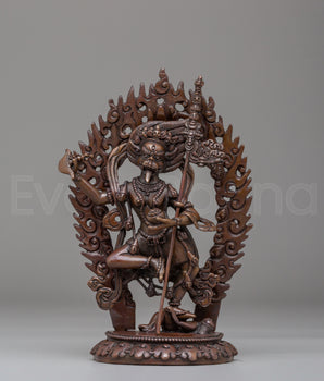 Buddhist Simhamukha Handcrafted Statue | Tibetan Lion-Faced Dakini Statue
