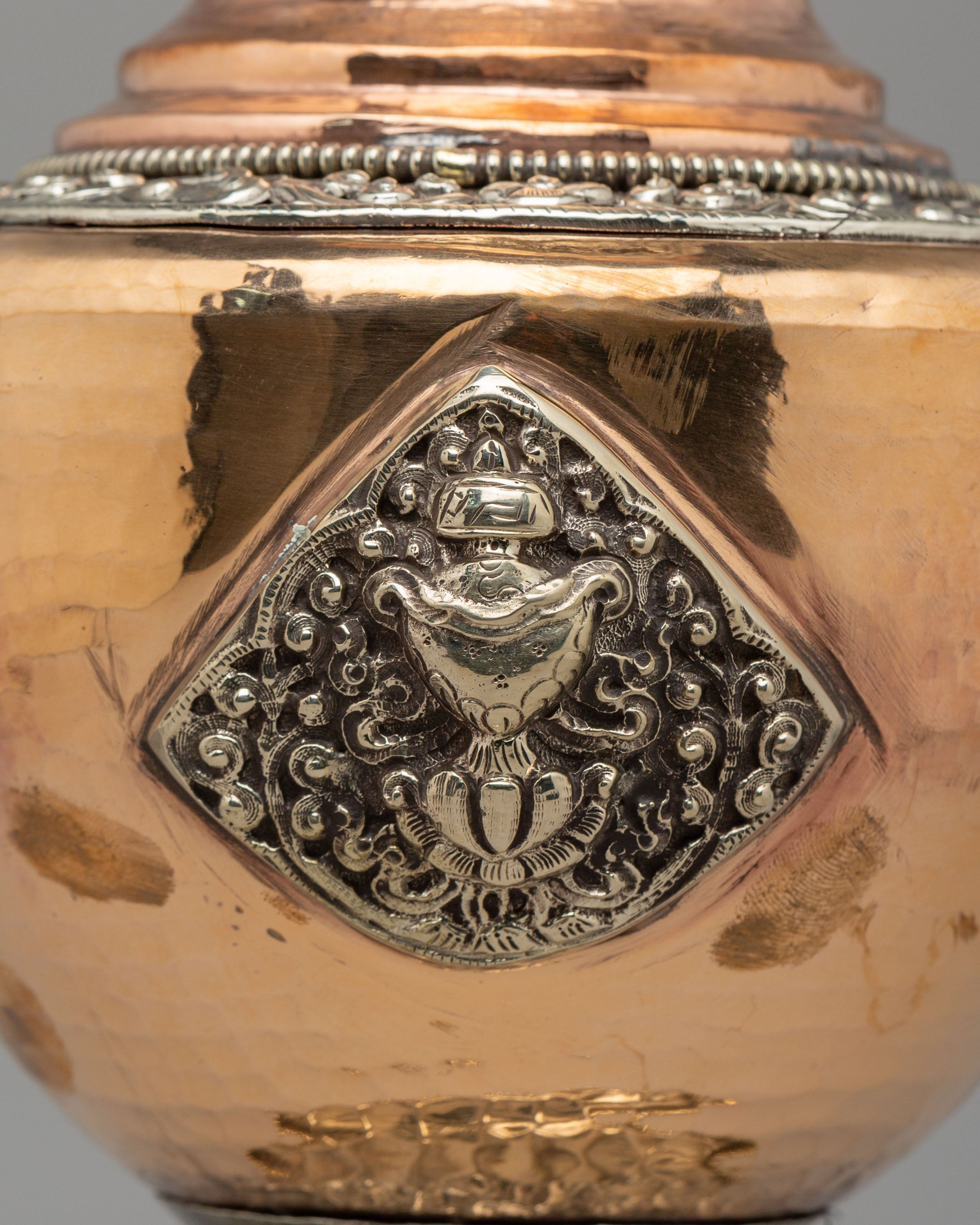 Sacred Flower Vase | Copper Floral Vessel for Altar & Meditation