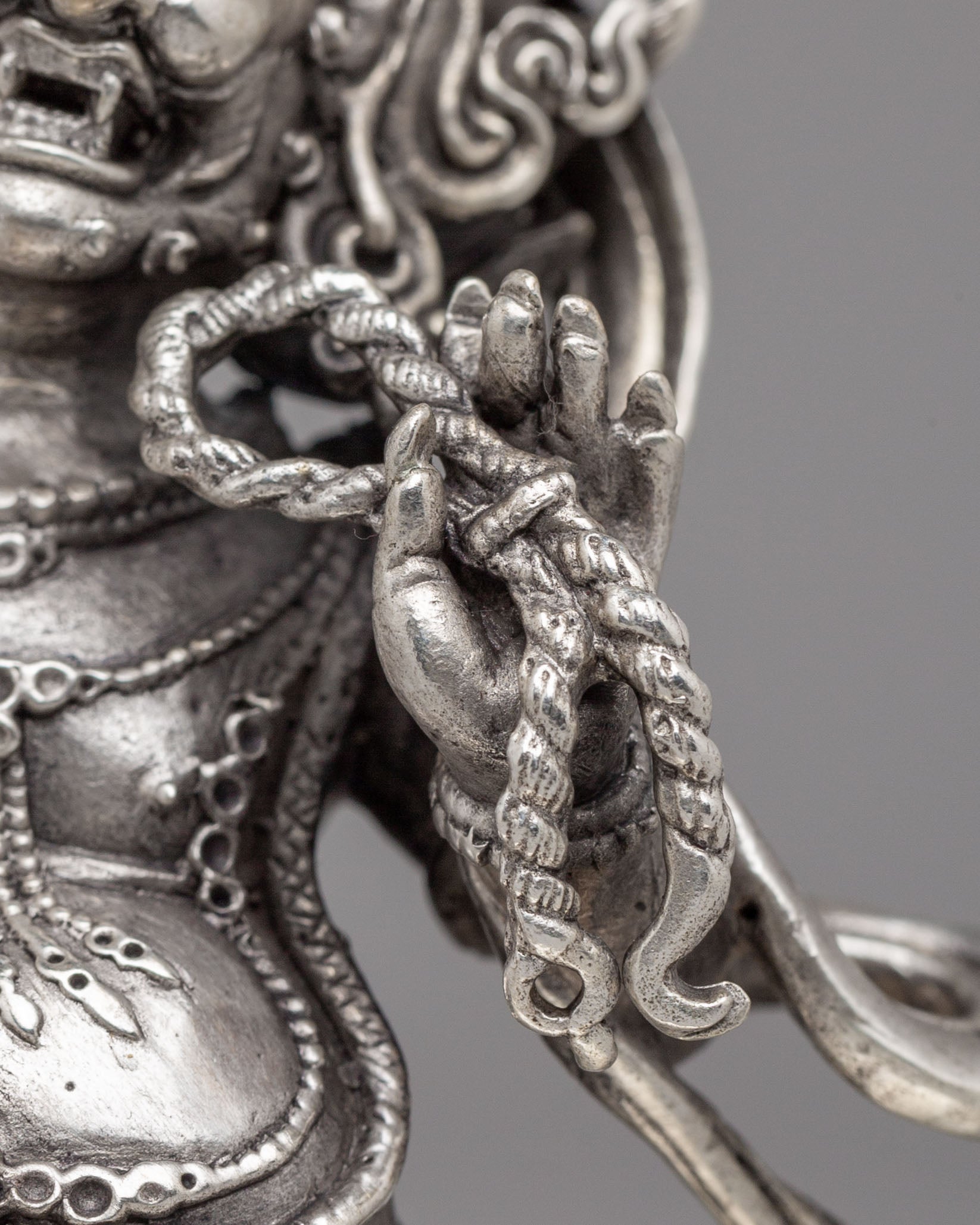 Vajrayana Protector Deity Vajrapani Statue | Sacred Buddhist Bodhisattva Sculpture