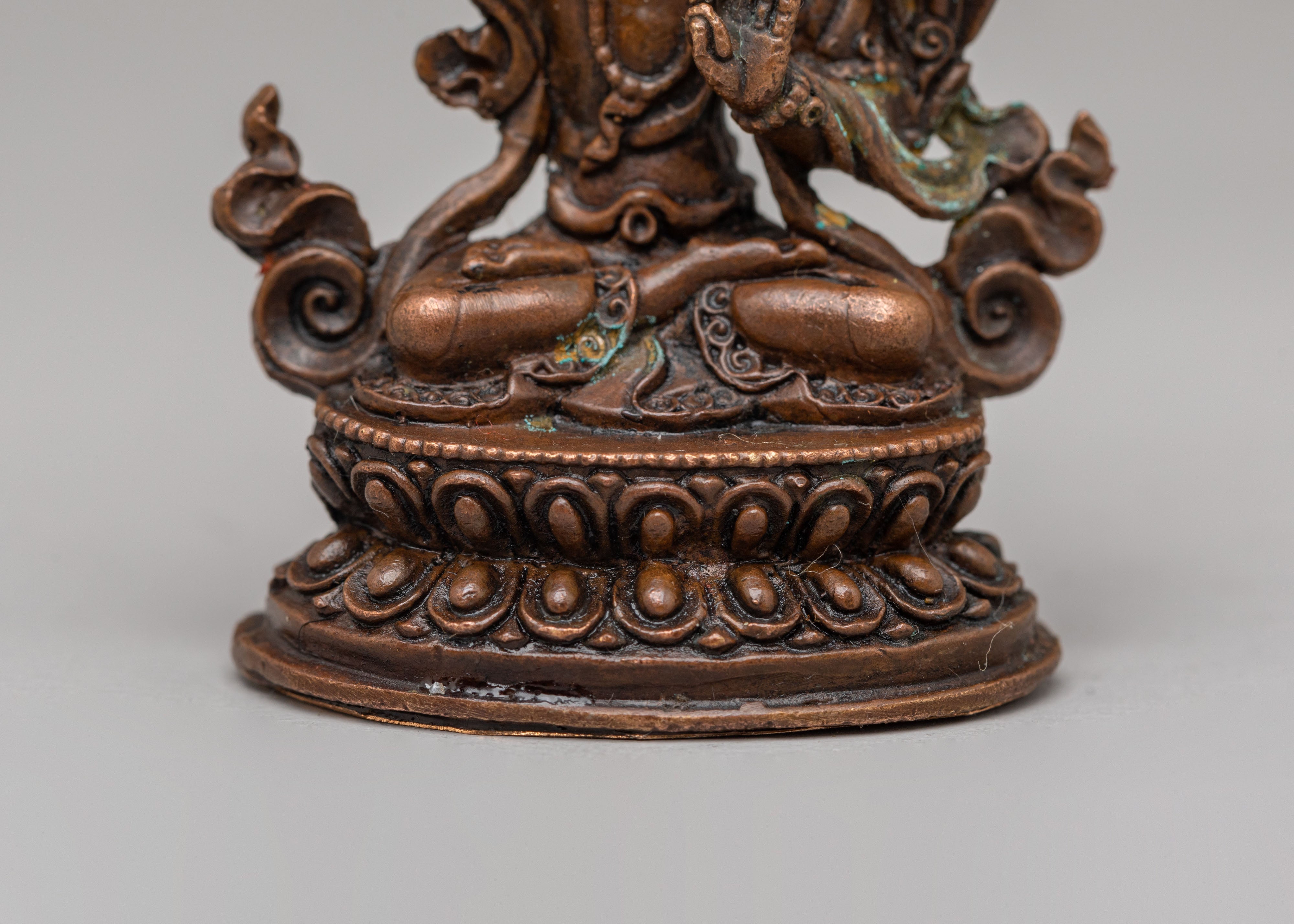 Handamde Sacred Manjushri Sculpture | Bodhisattva of Wisdom Artwork