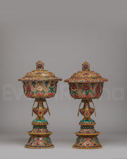 Buddhist Altar Butter Lamp Set 