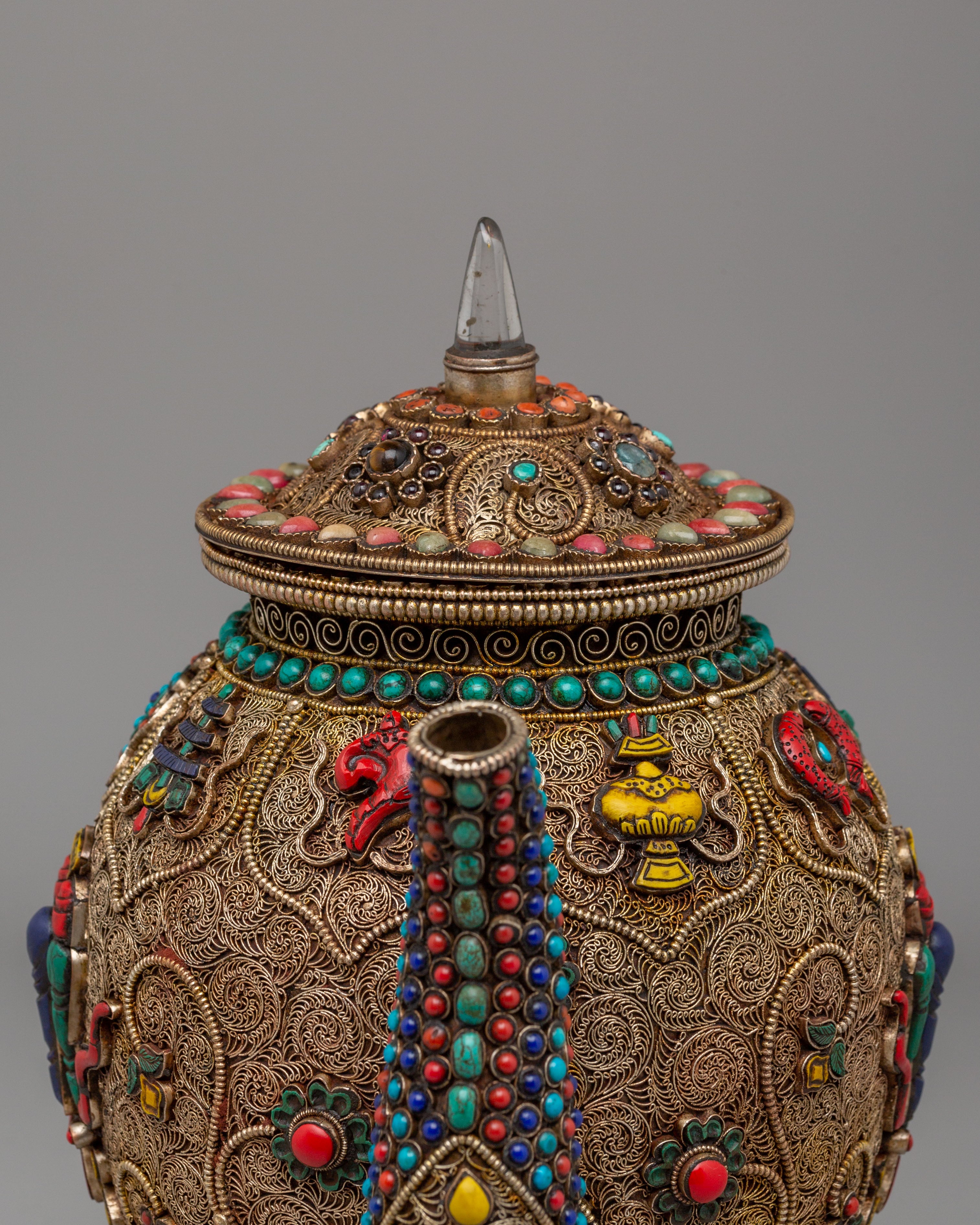 Handcrafted Himalayan Tea Pot | Religious and Spiritual Decor