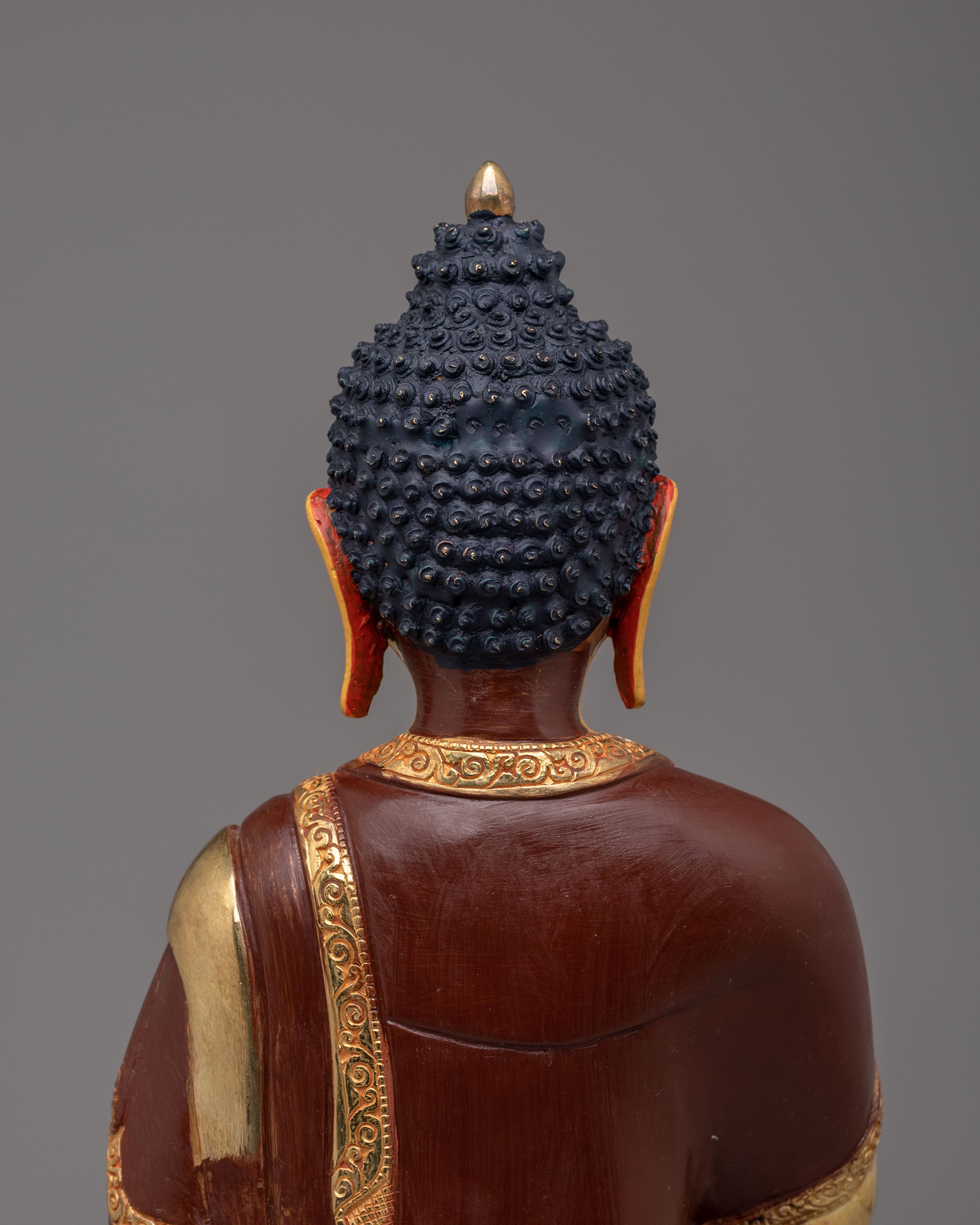 Tibetan Amitabha Buddha Altar Statue | Handcrafted Copper Body with Gold Plating