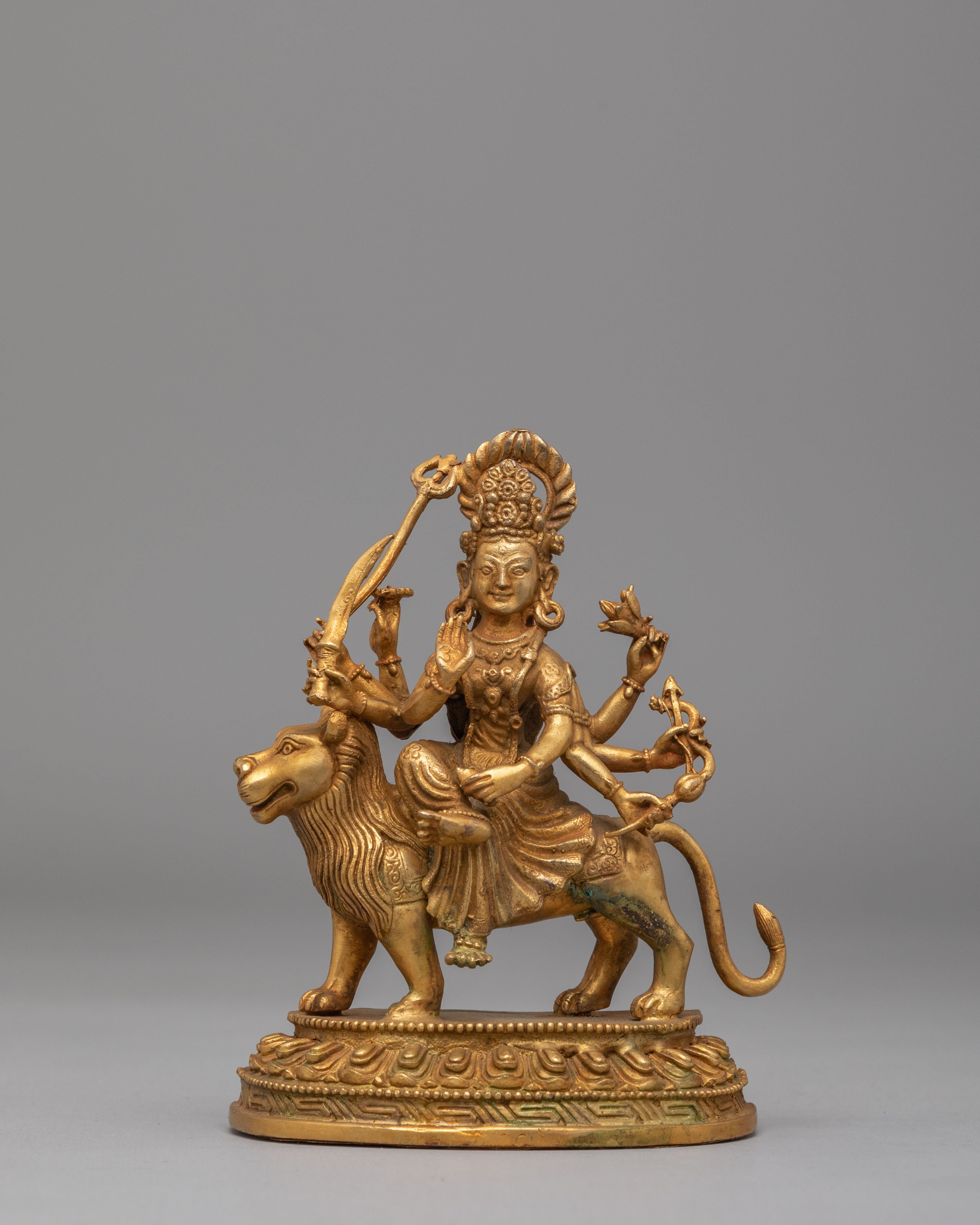 Durga Protector Goddess Statue | Durga on Lion Mount