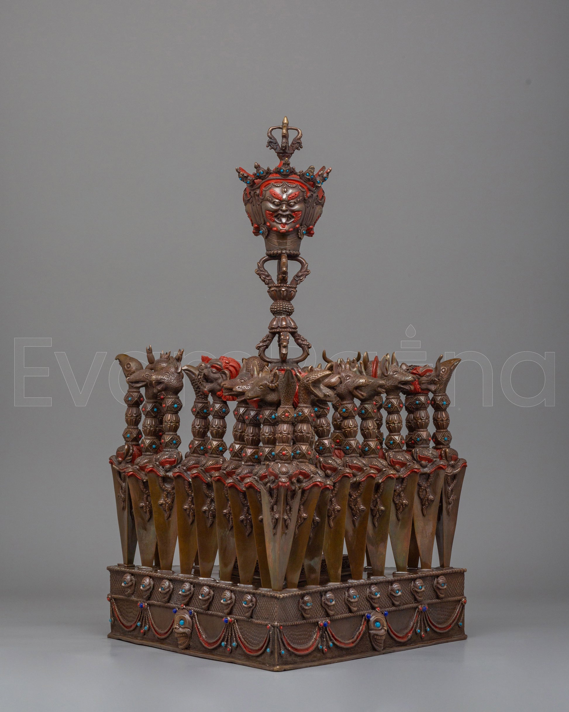 Handcrafted Tibetan Ritual Phurba Dagger Set 