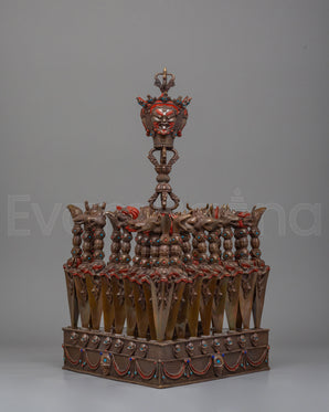 Handcrafted Tibetan Ritual Phurba Dagger Set 