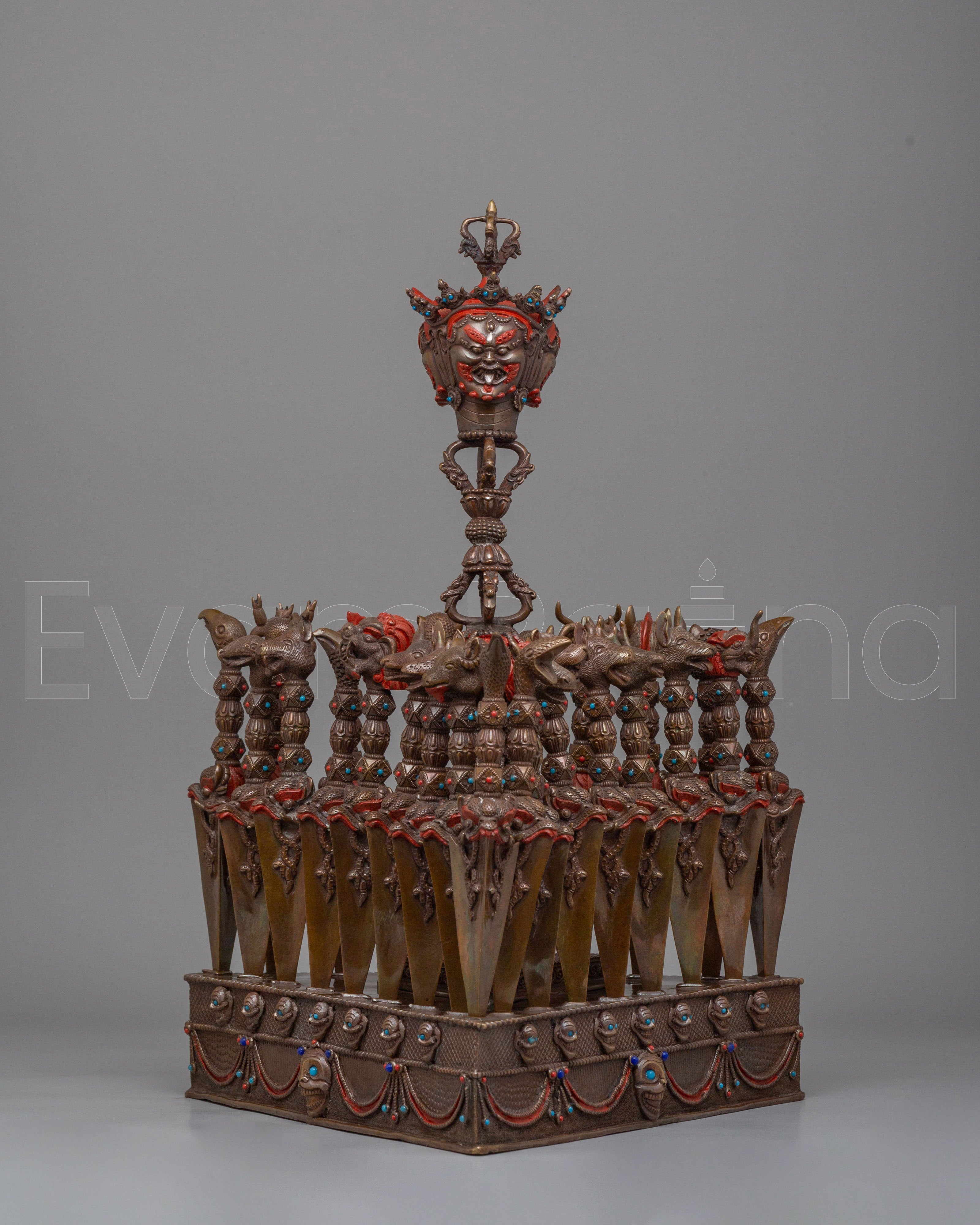 Handcrafted Tibetan Ritual Phurba Dagger Set 