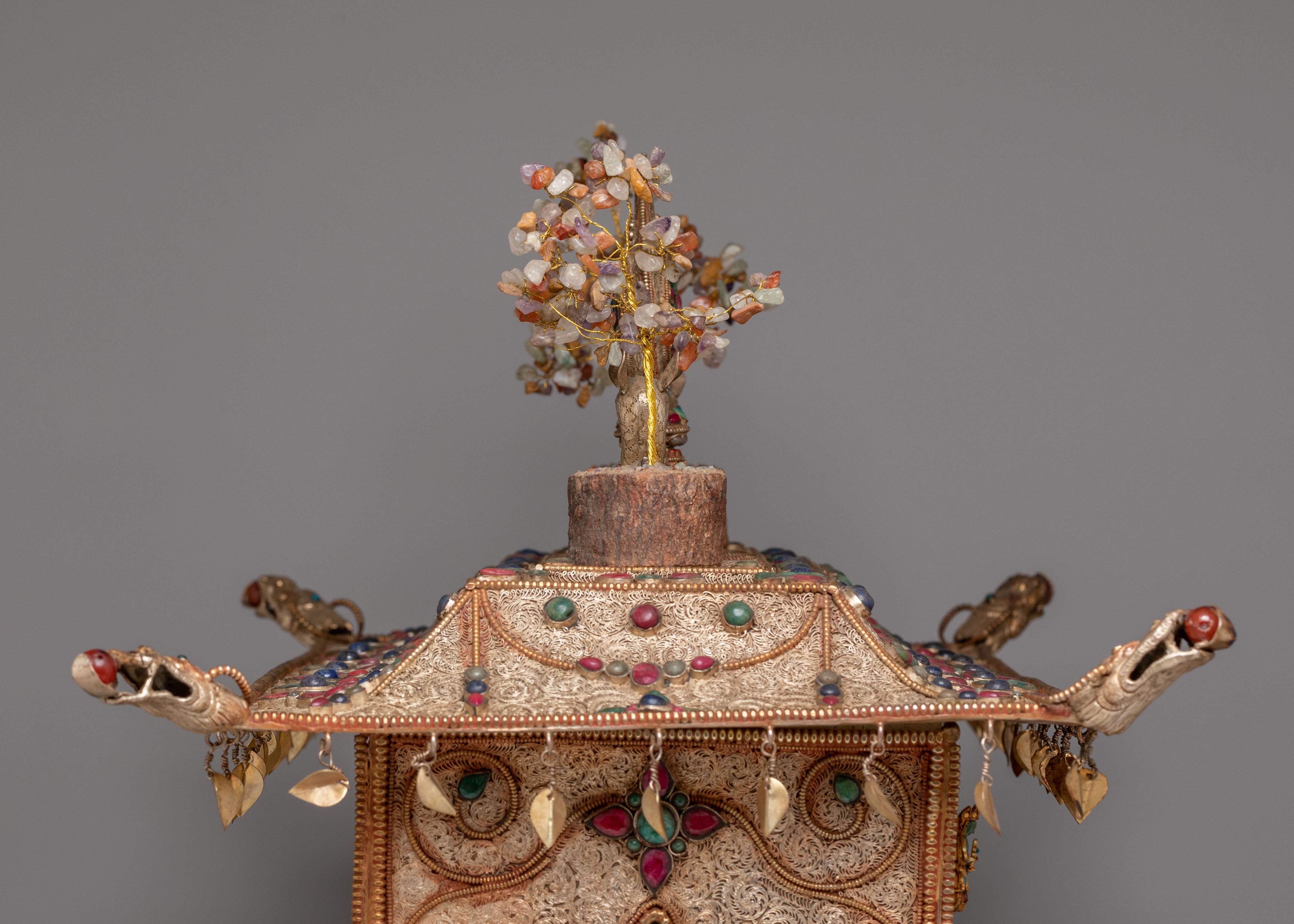 Handmade Altar Box With Statue | Tibetan Shrine for Meditation & Spiritual Practice