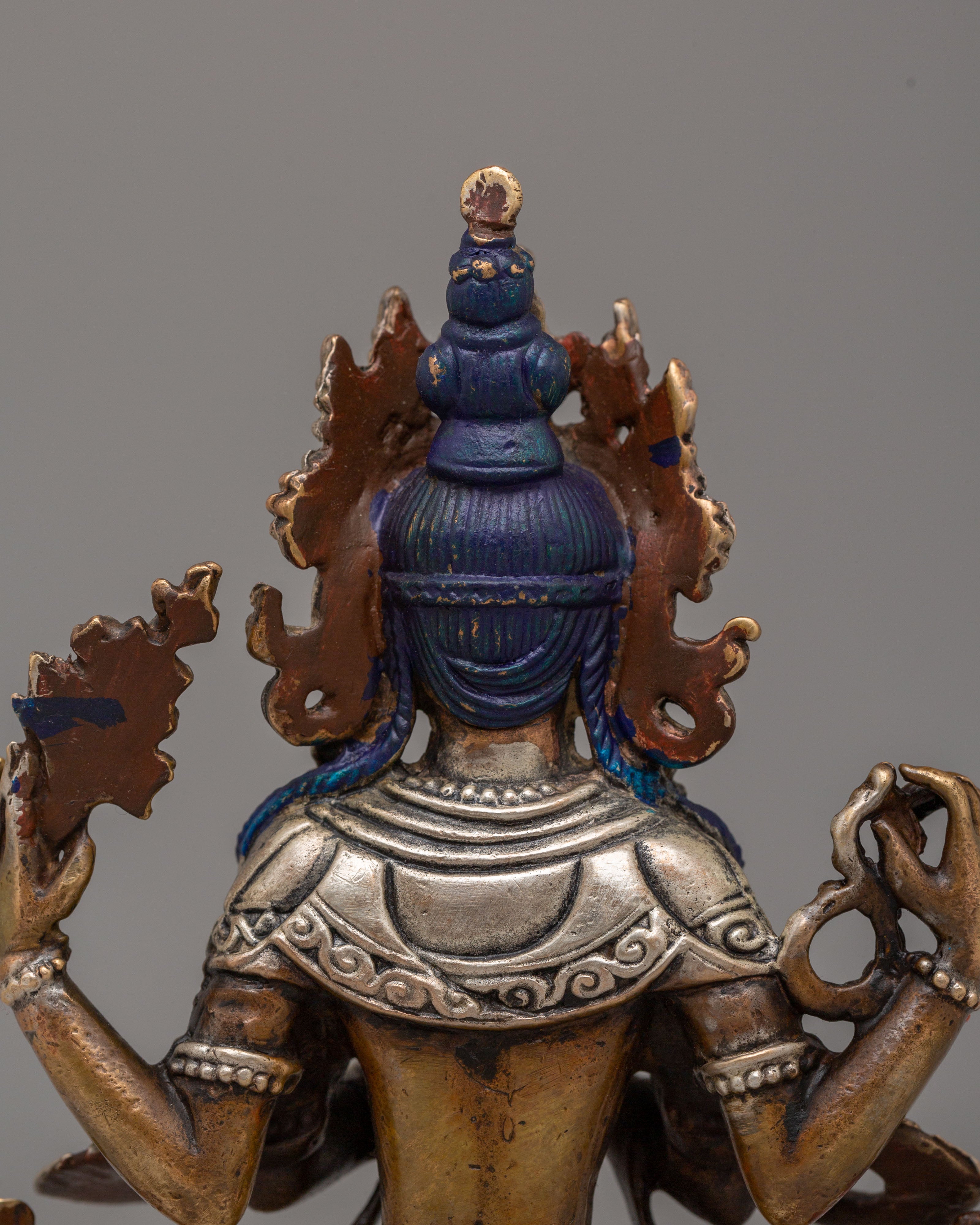 Handmade Chenrezig Compassion Deity Statue | Symbol of Infinite Love & Mercy