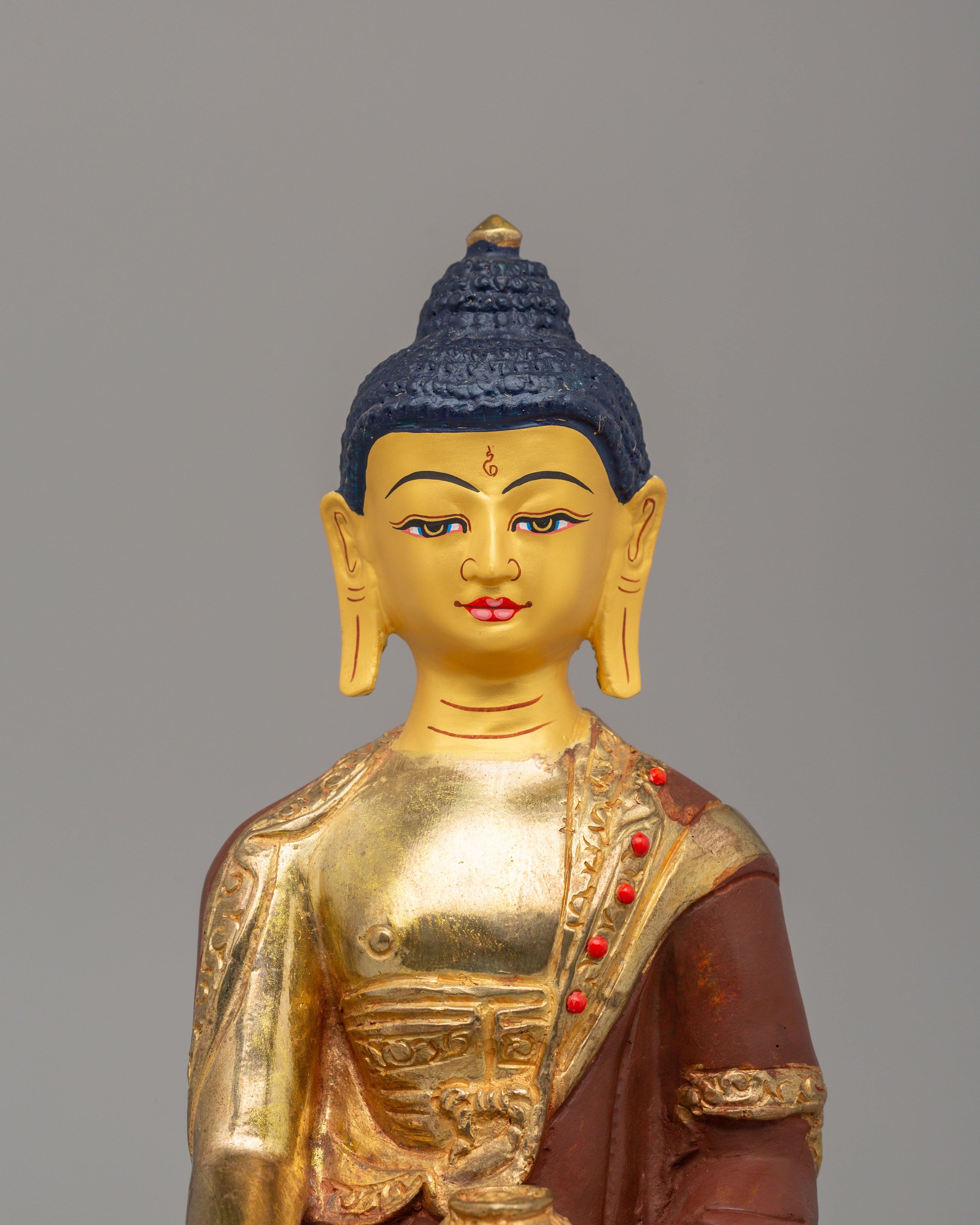 Traditional Altar Shakyamuni Buddha Statue | Handmade Spiritual Decor