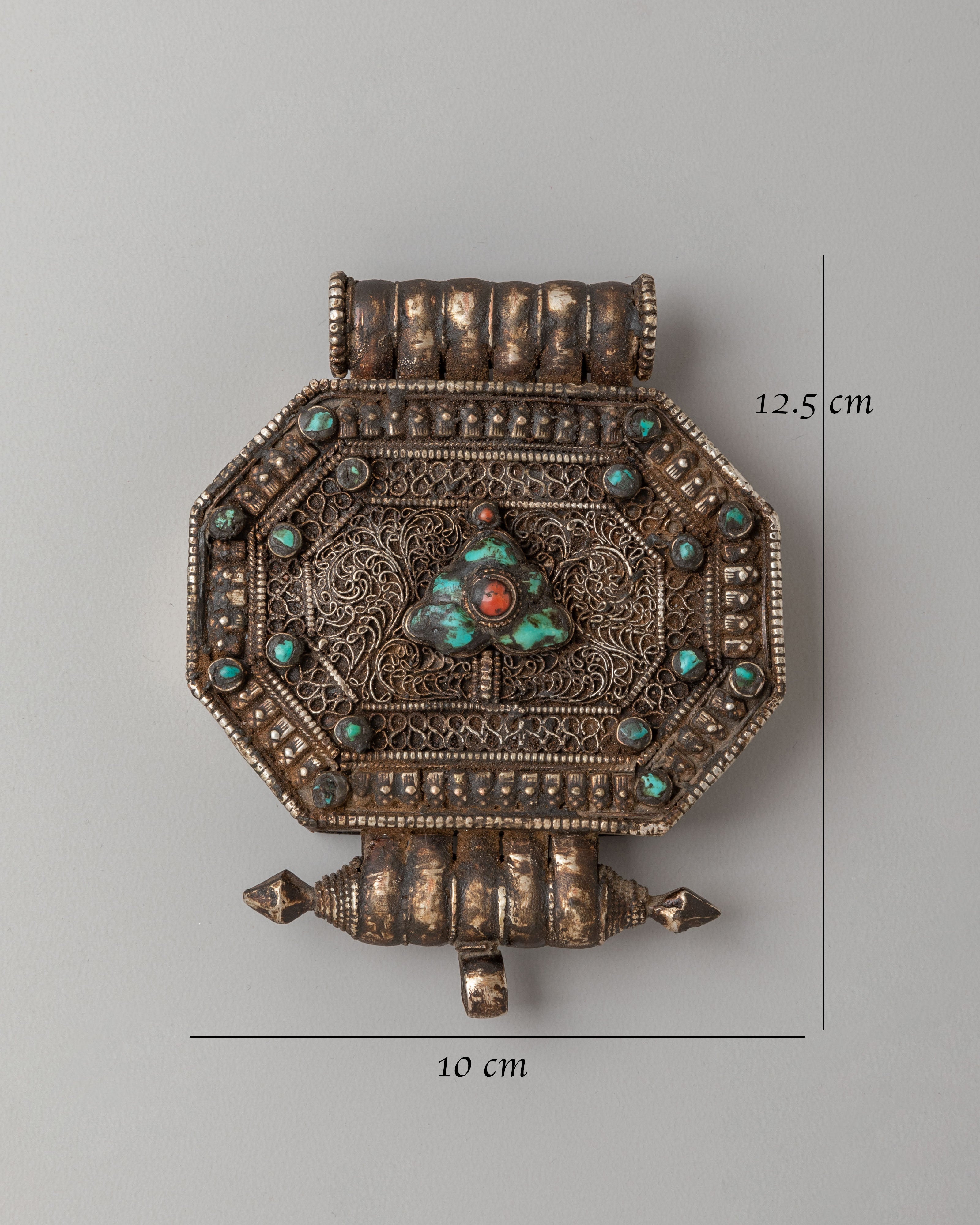 Buddhist Ghau Prayer Box Pendant | Spiritual Tibetan Jewelry