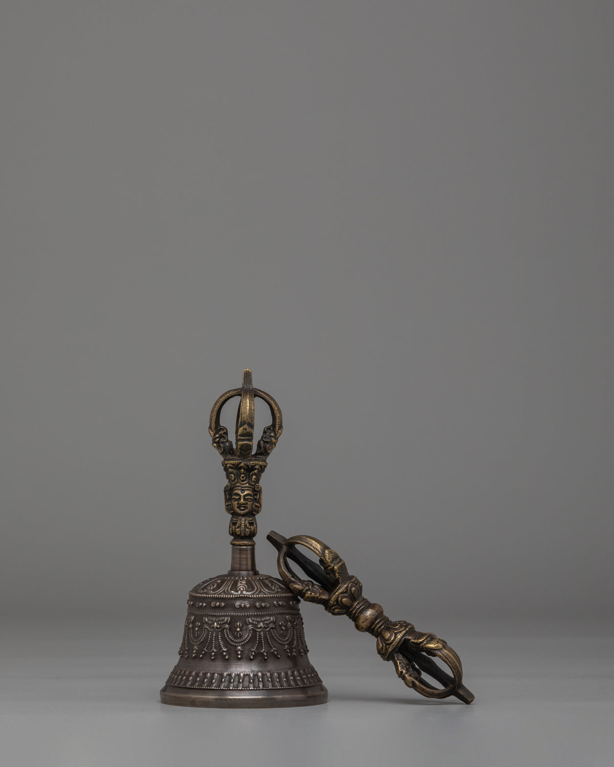 Handmade Vajra and Bell Set | Tibetan Ritual Tools for Spiritual Practice