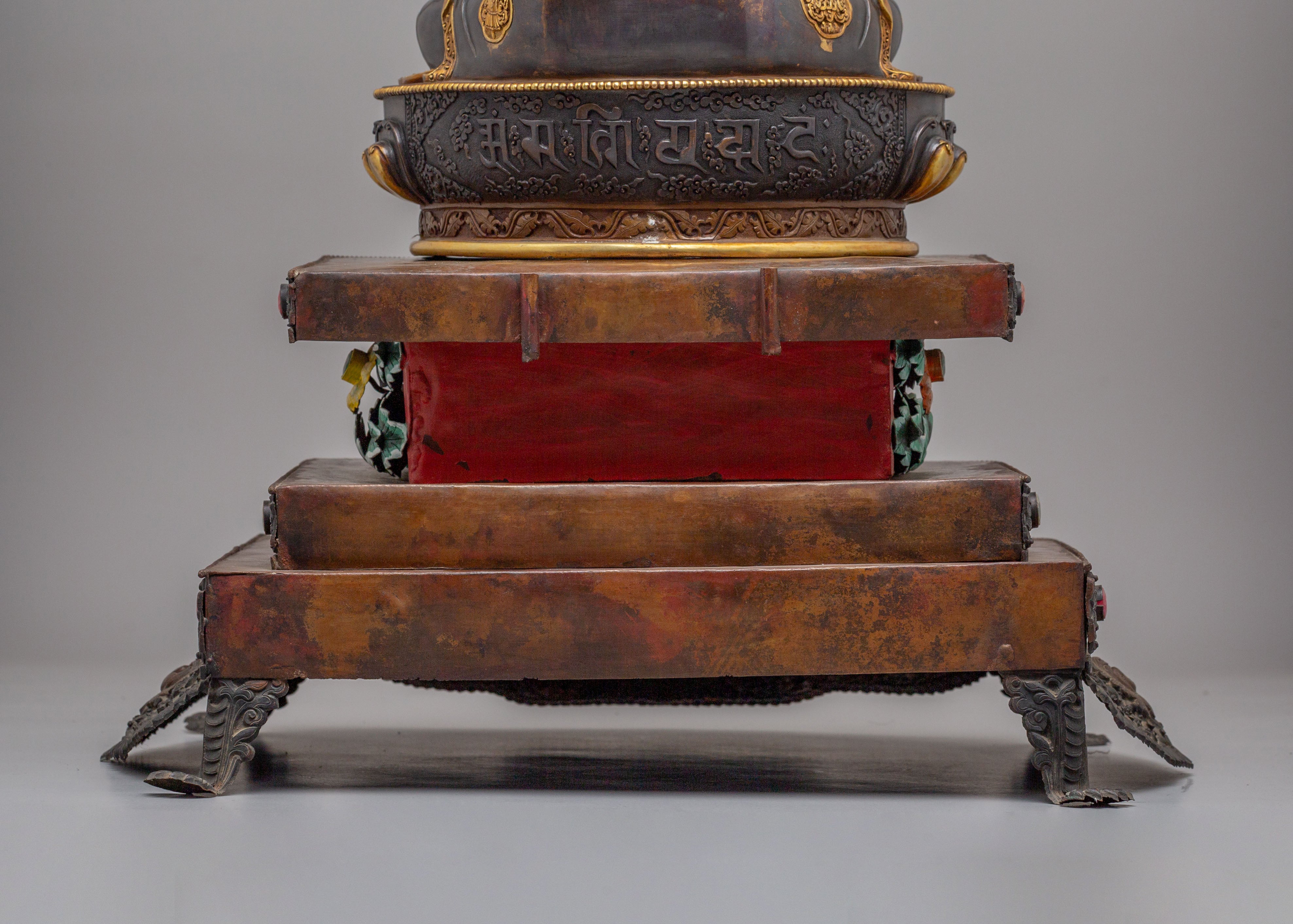 Tibetan Shakyamuni Buddha Throne Sculpture | Symbol of Peace and Enlightenment