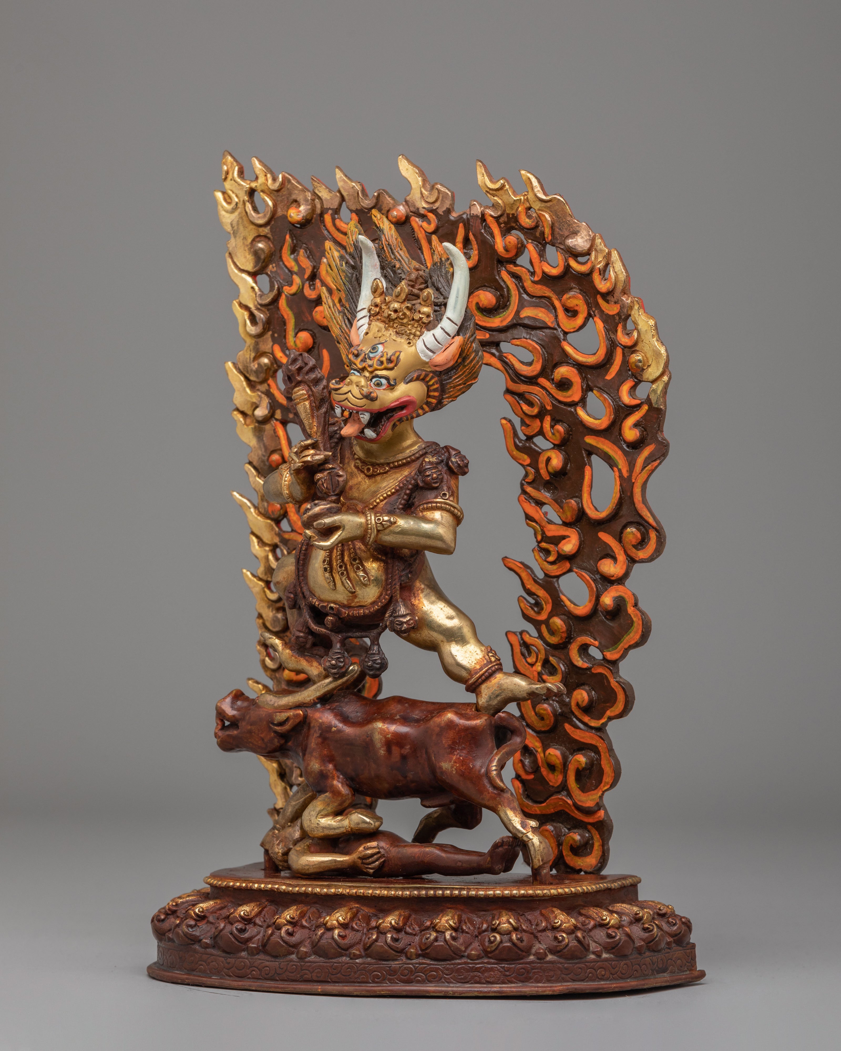 Lord of Death Yama Dharmaraja Statue | Tibetan Guardian Deity Figurine
