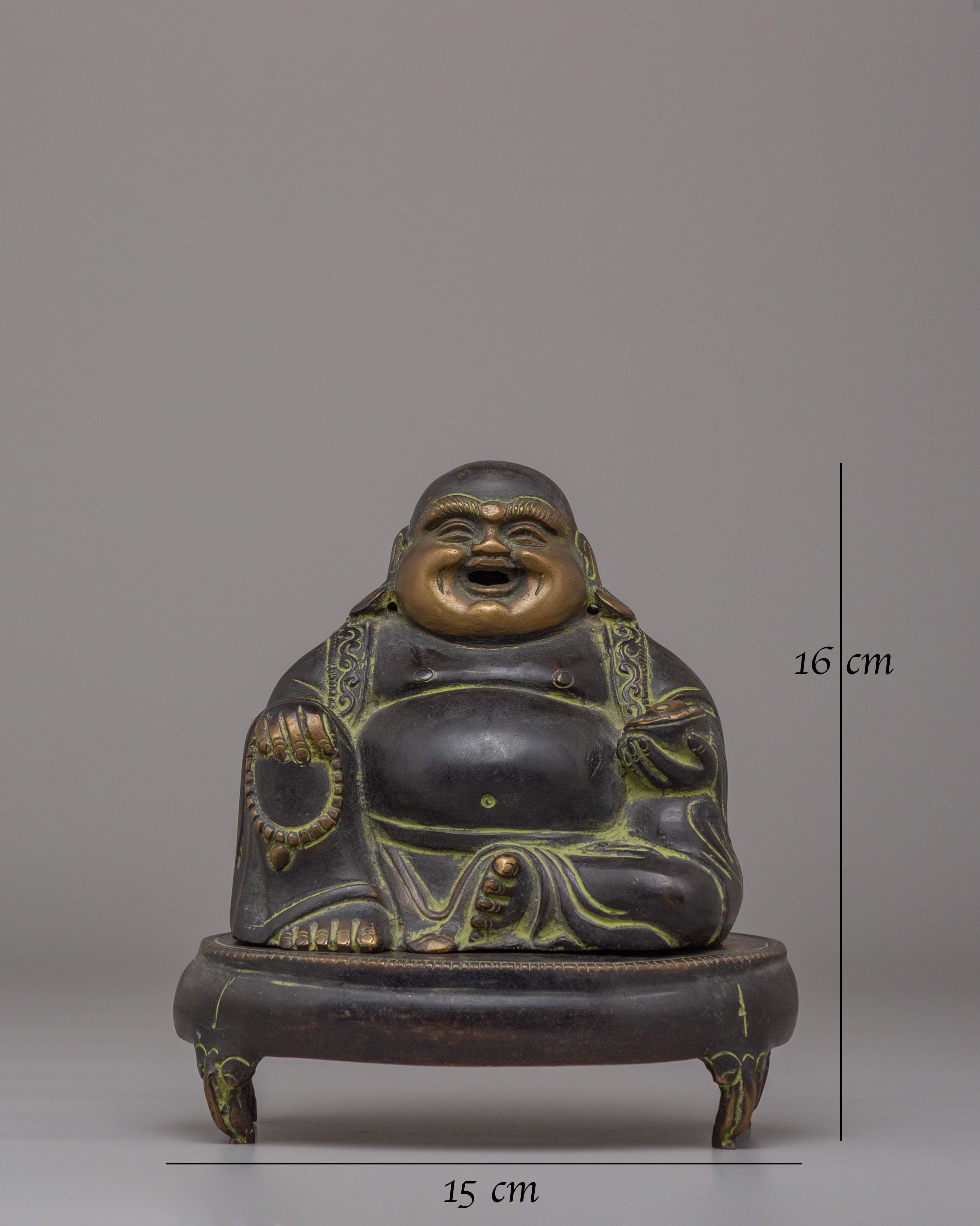 Tibetan Laughing Buddha Incense Holder | Perfect for Meditation and Spiritual Practices
