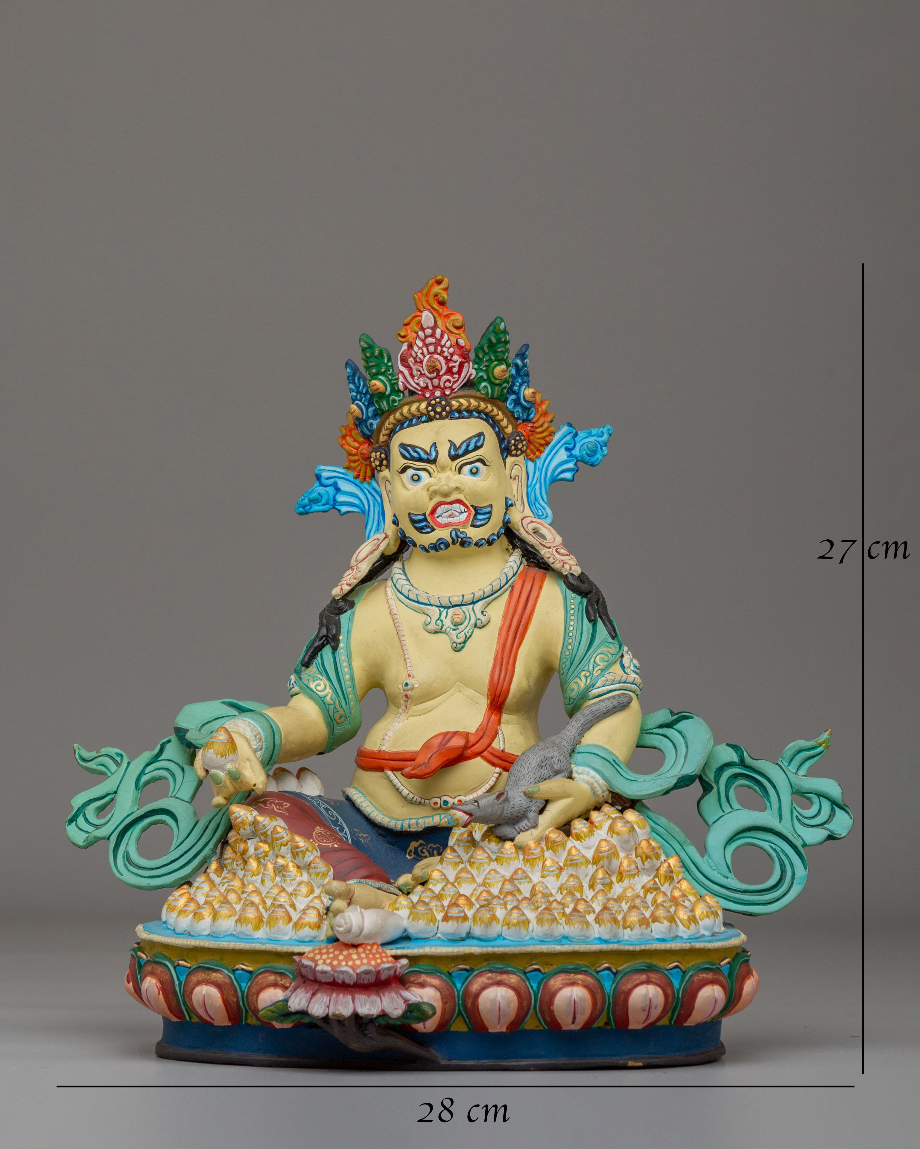 Handmade Dzambhala Buddhist Statue | Wealth Deity Figurine
