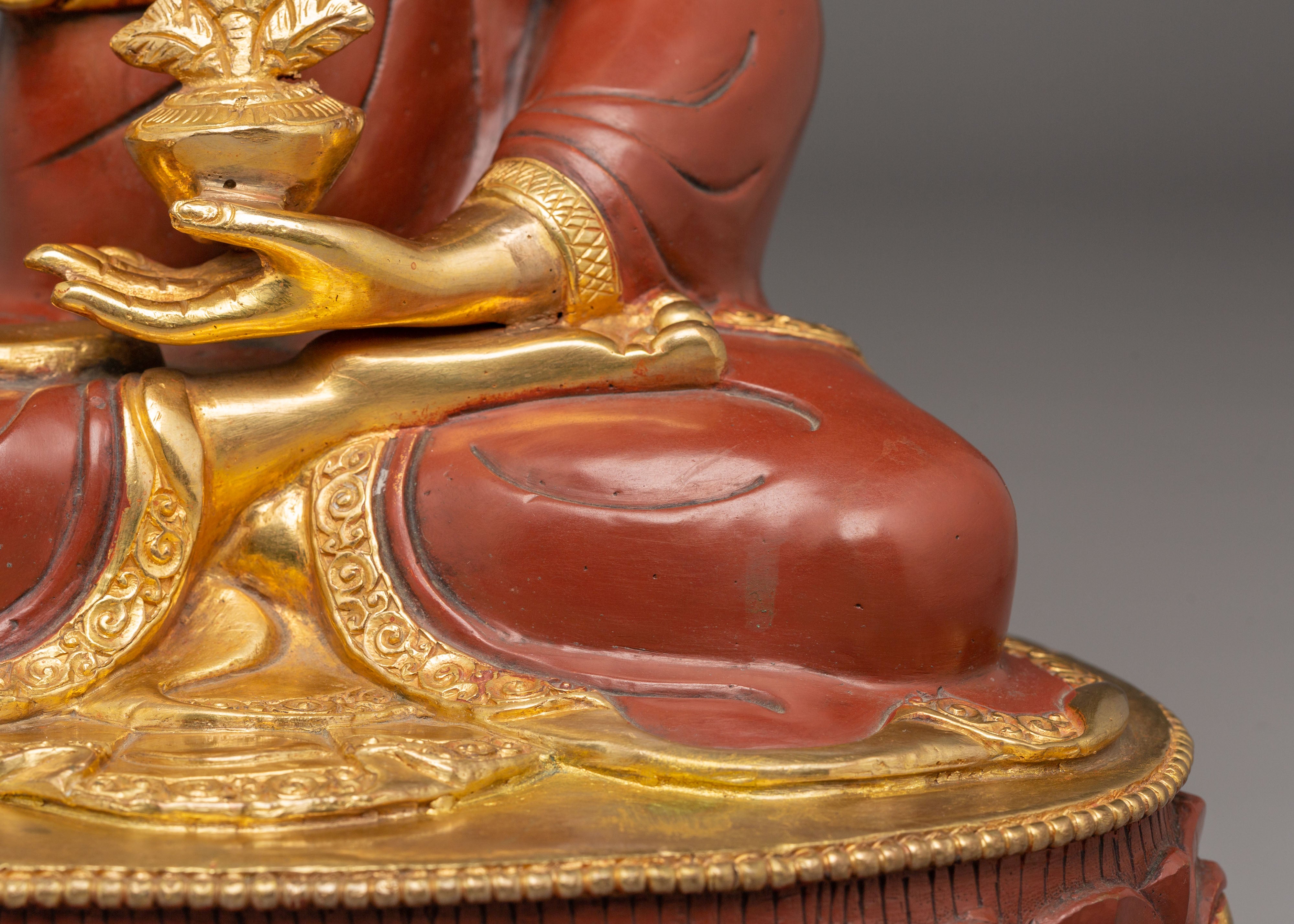 Himalayan Healing Buddha Statue | Gold Plated Tibetan Buddha Art
