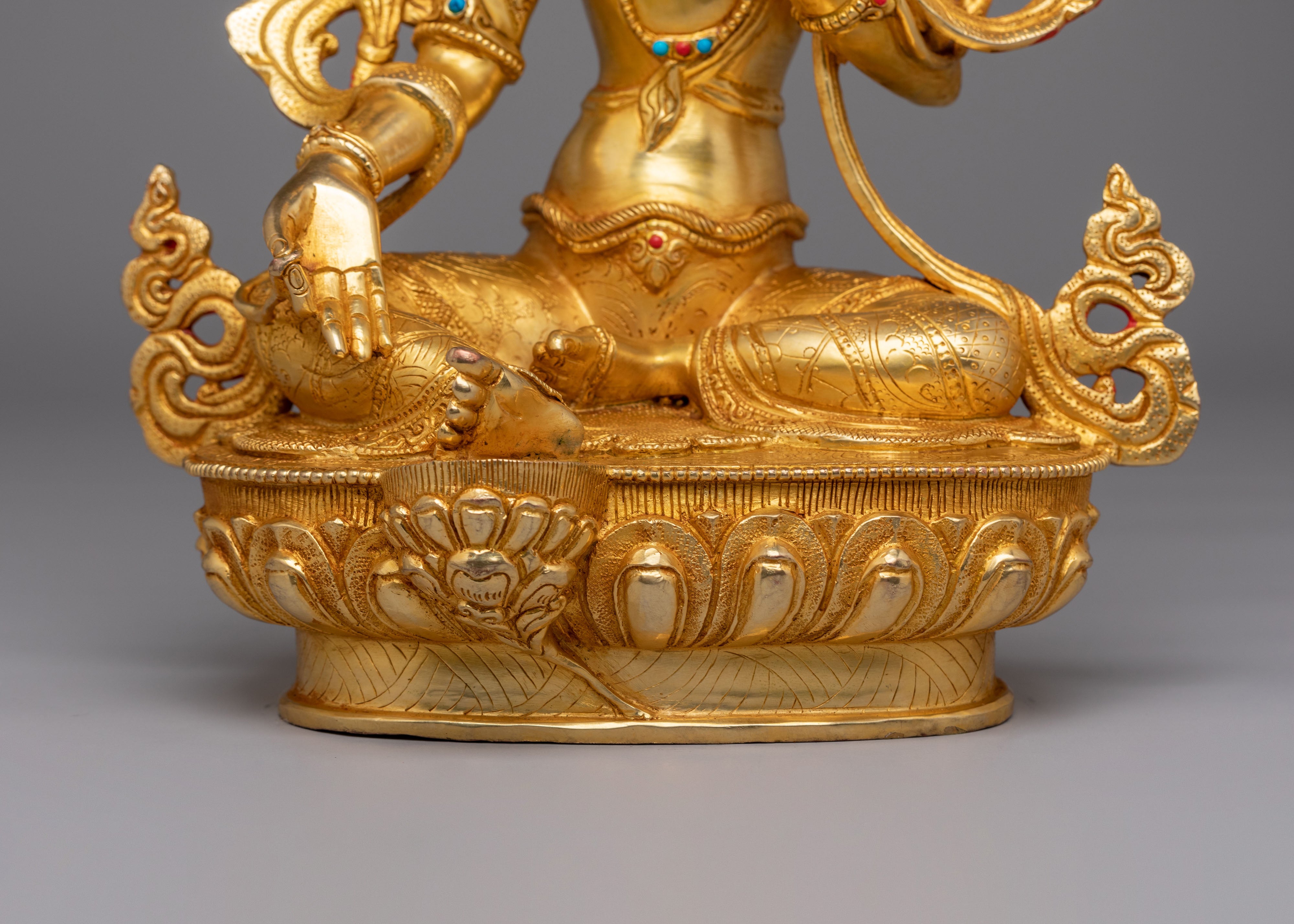 Traditional Green Tara Altar Statue | Tibetan Green Tara Statue