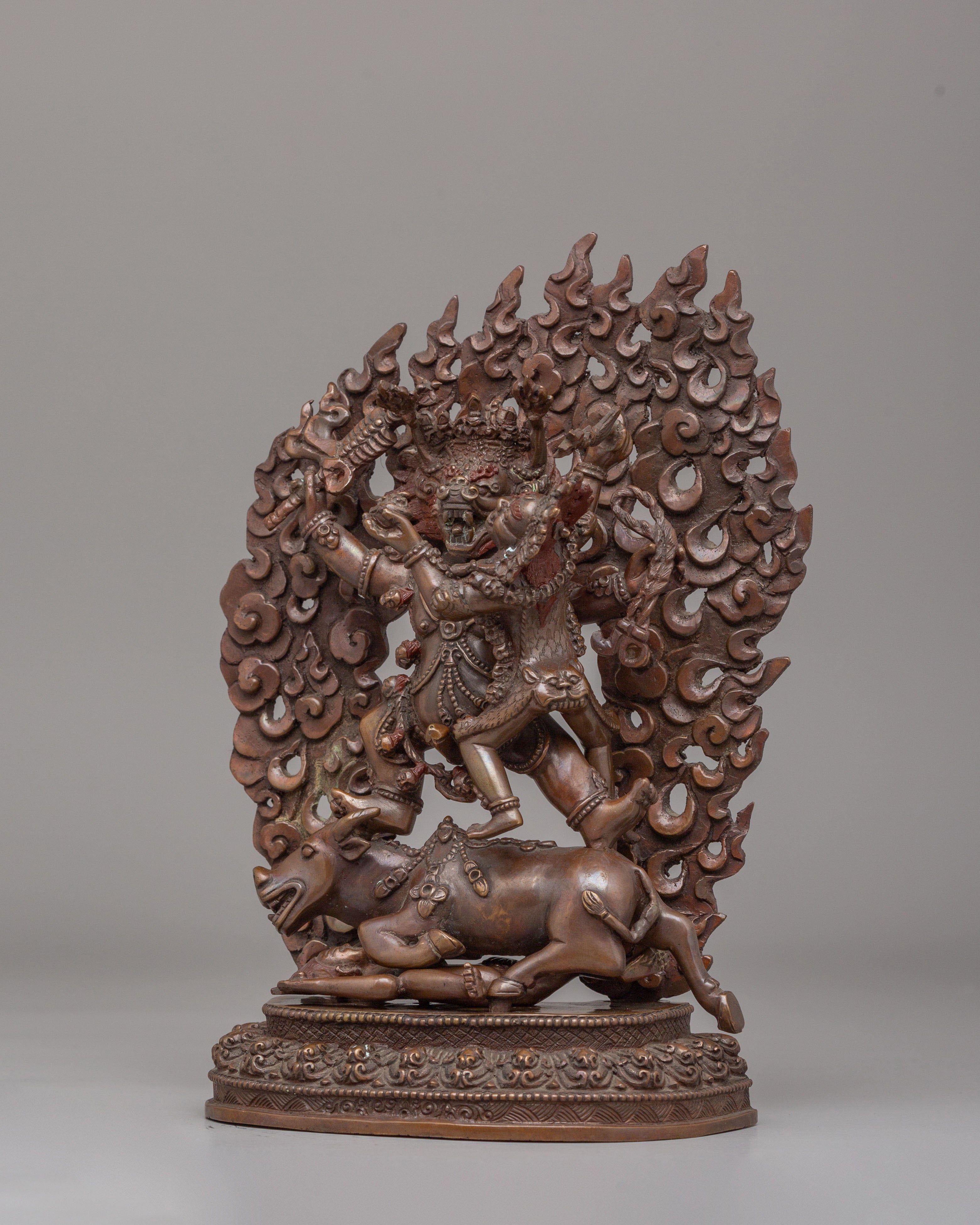Sacred Yama Dharmaraja With Consort Statue | The Lord of Death
