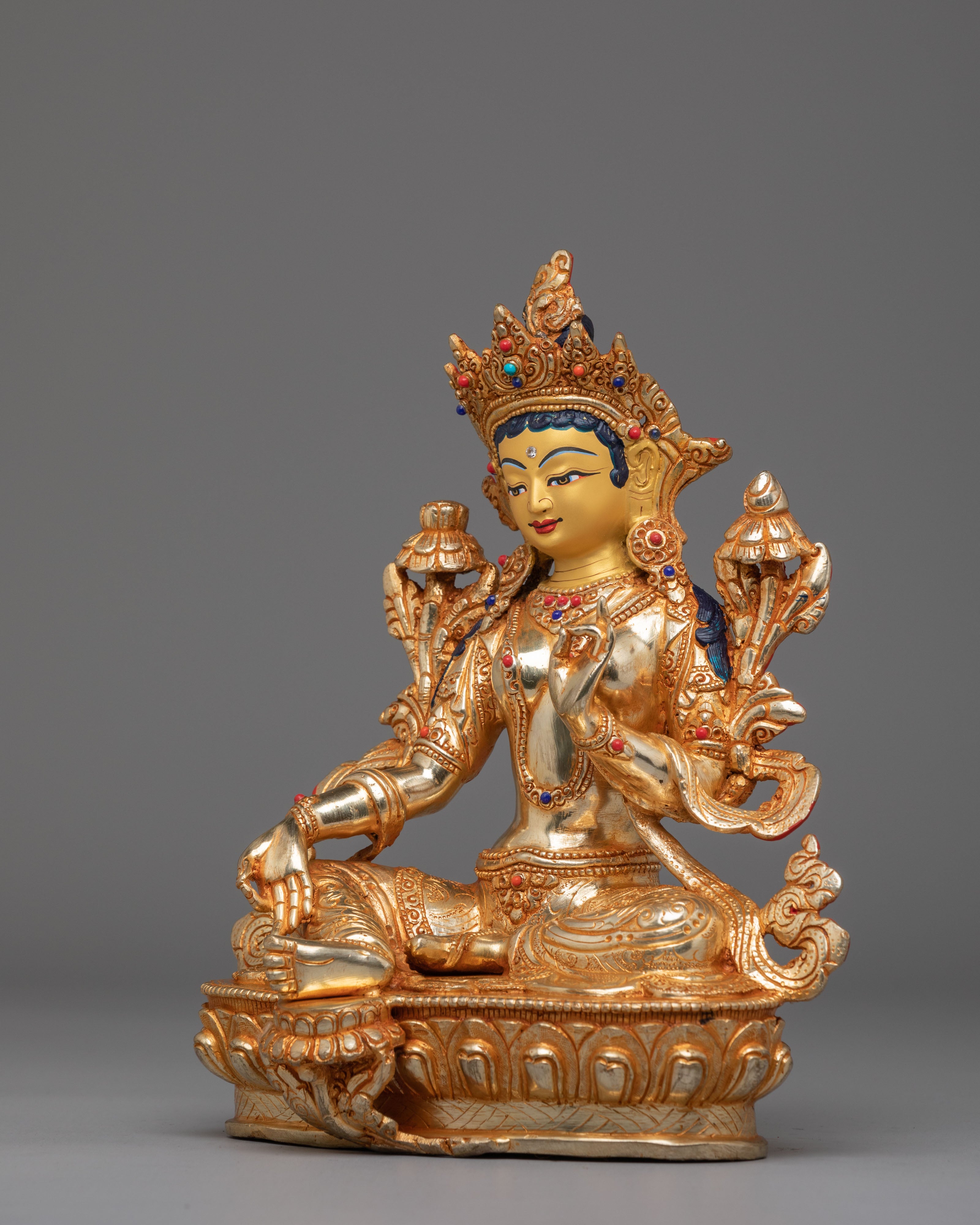 Sacred Green Tara Figurine | Buddhist Compassion Deity