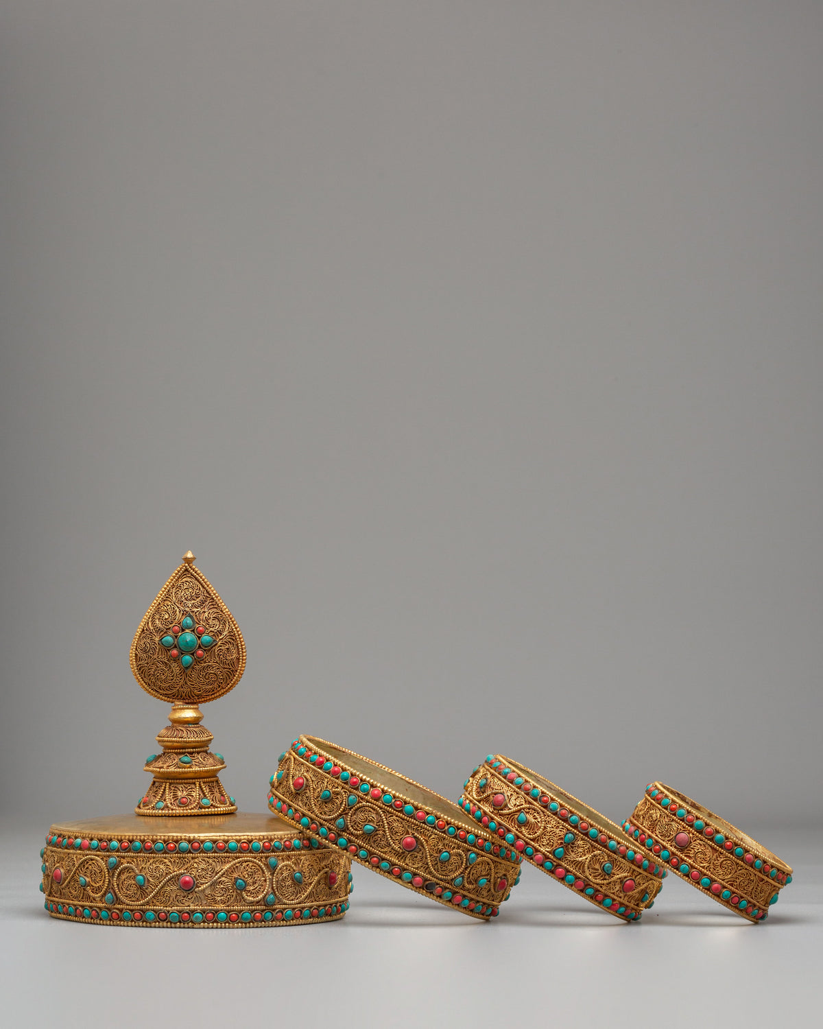 Vajrayana Altar Mandala Offering Set | Handcrafted Ritual Items