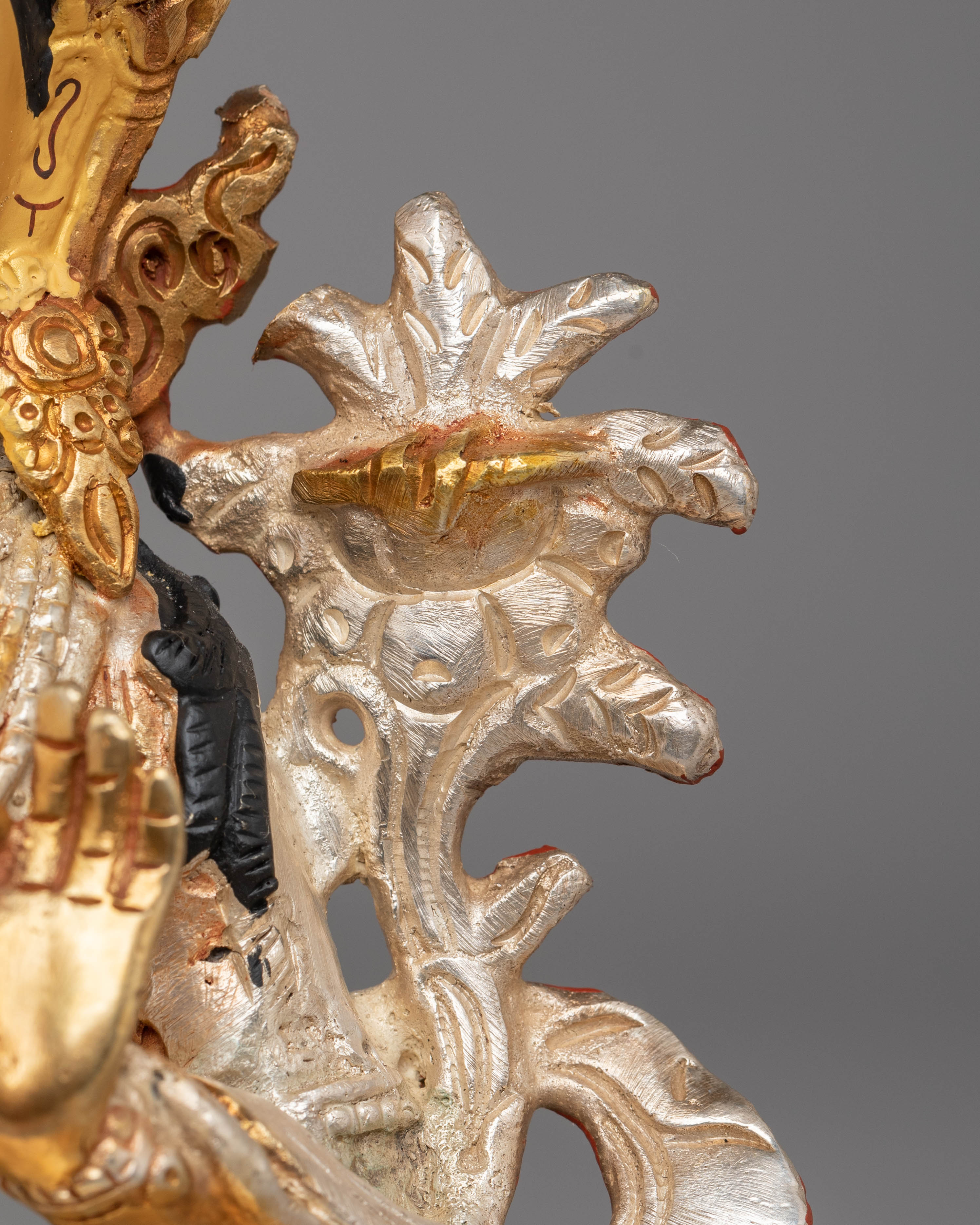 Statue of Manjushri Bodhisattva | Gold Plated Copper for Wisdom and Enlightenment