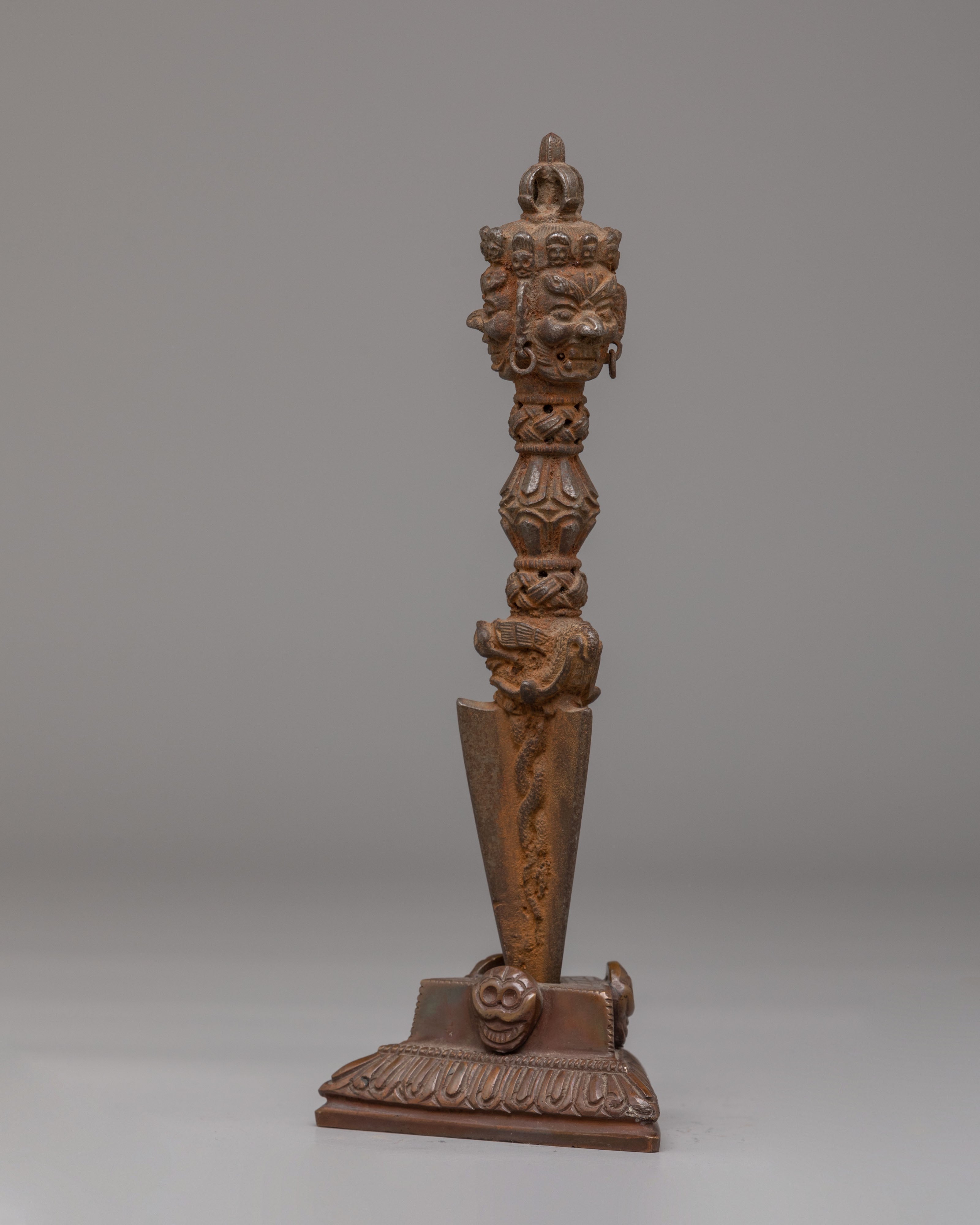 Ceremonial Phurba Ritual Dagger | Sacred Tibetan Knife for Tantric Ceremonies