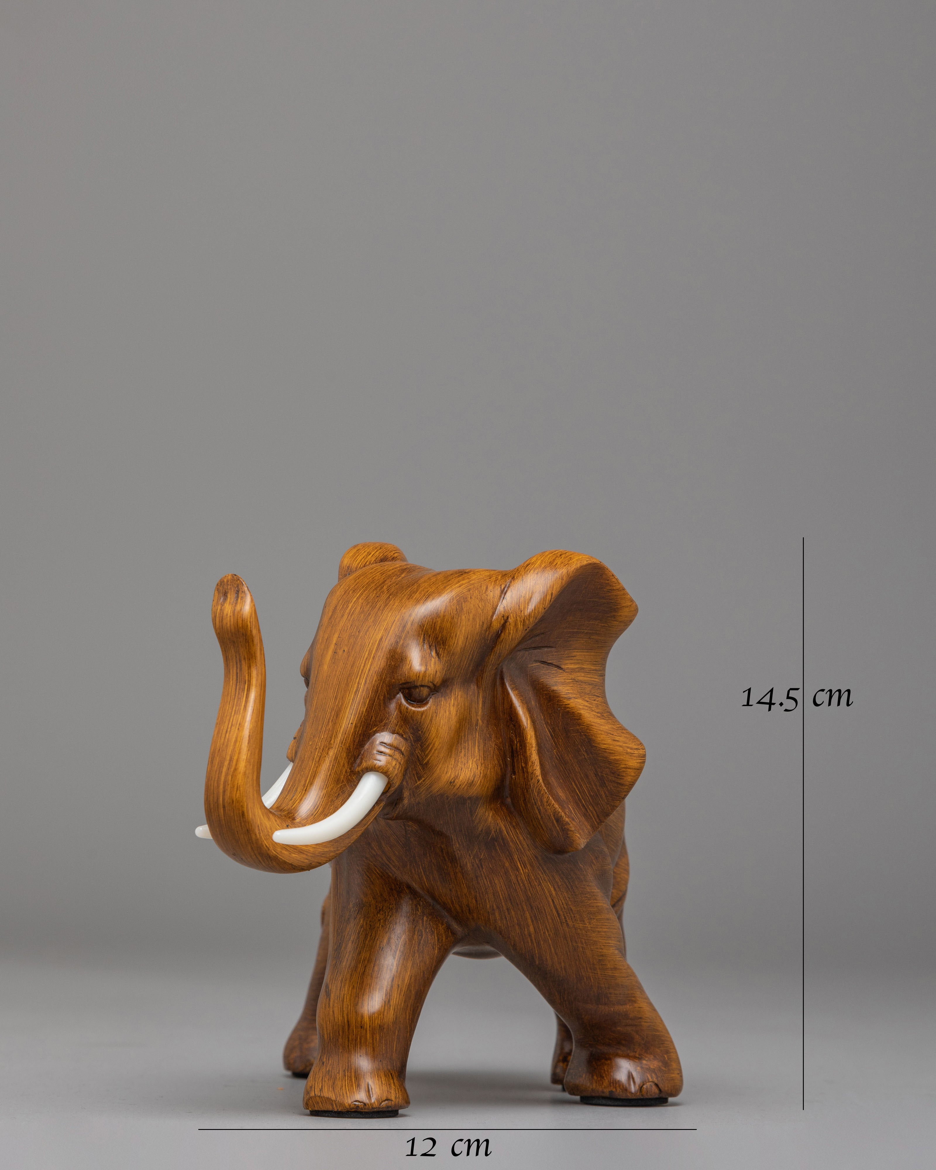 Decorative Himalayan Elephant Statue | Handcrafted Wooden Elephant Sculpture