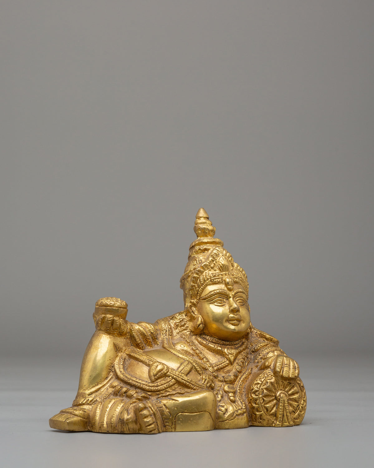 Tibetan Lord Kubera Sculpture | Brass God of Wealth and Prosperity