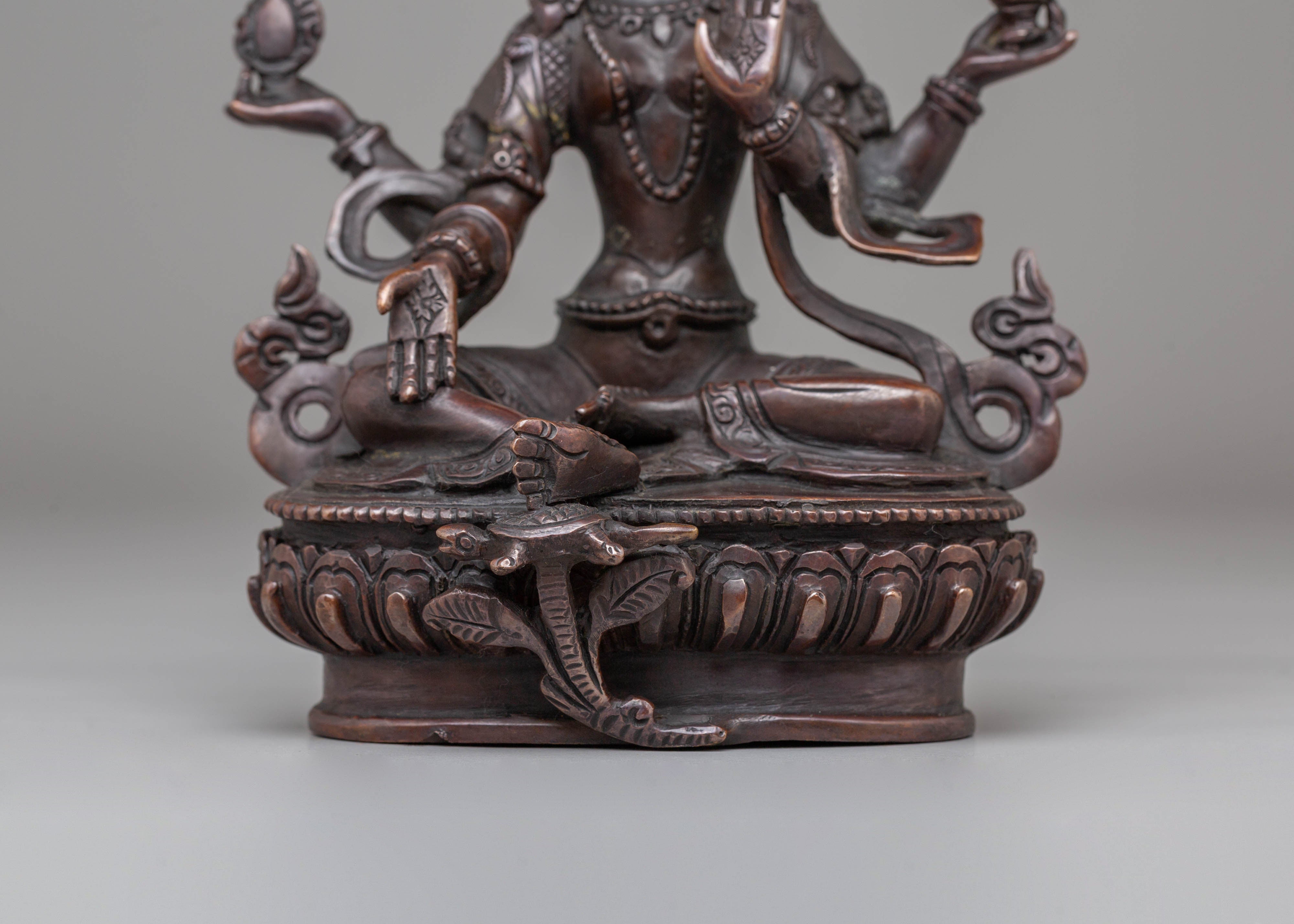 Handmade Wealth Deity Laxmi Statue | Hindu Goddess of Prosperity and Abundance