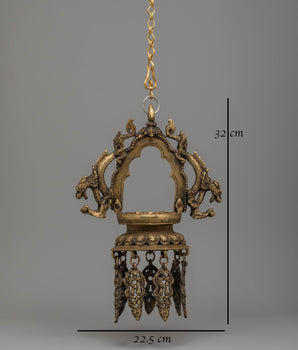 Tibetan Dalucha Oil Lamp | Traditional Brass Ritual Lamp