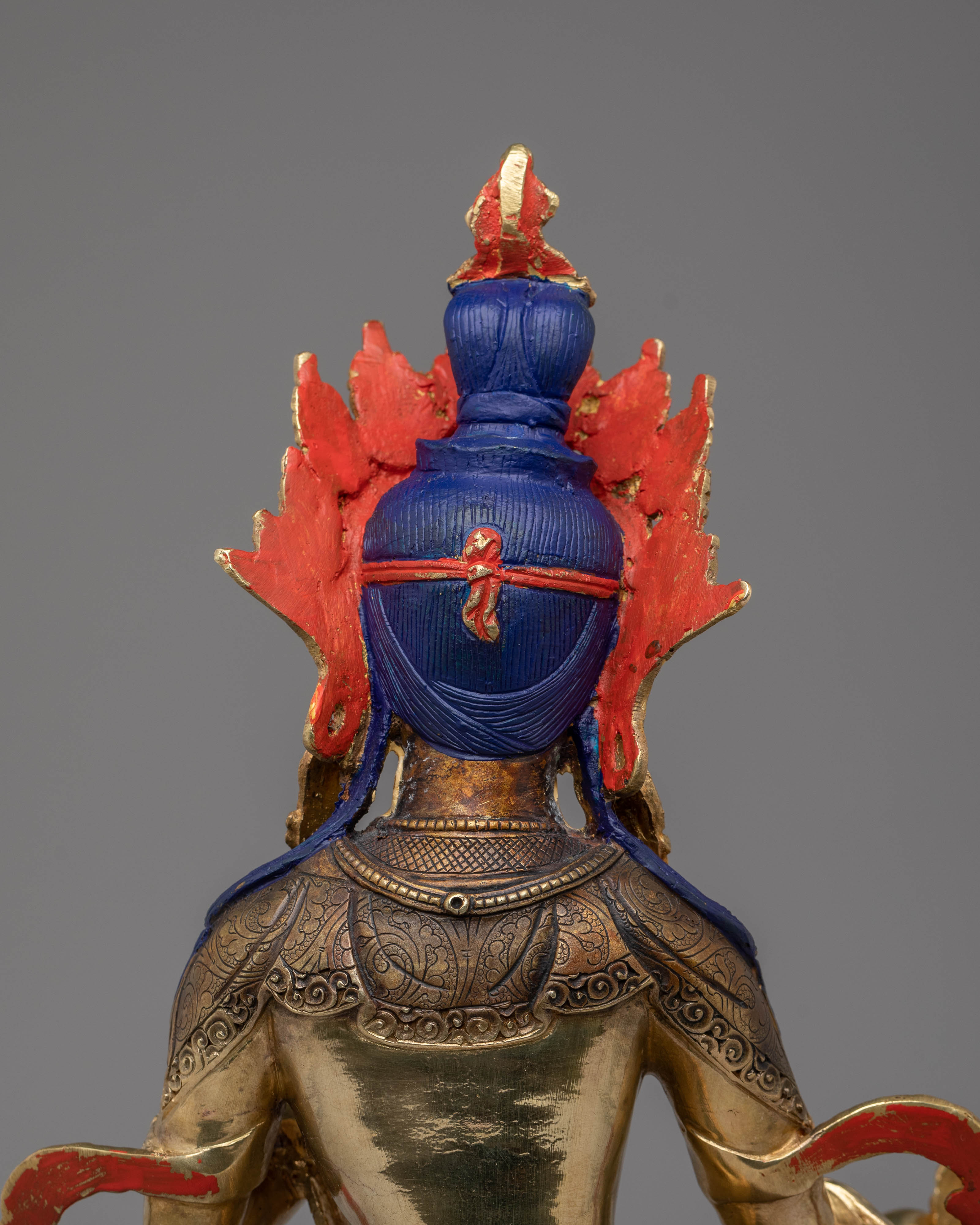 Handcrafted Dukar Copper Statue | 24K Gold Plated Buddhist Art Sculpture