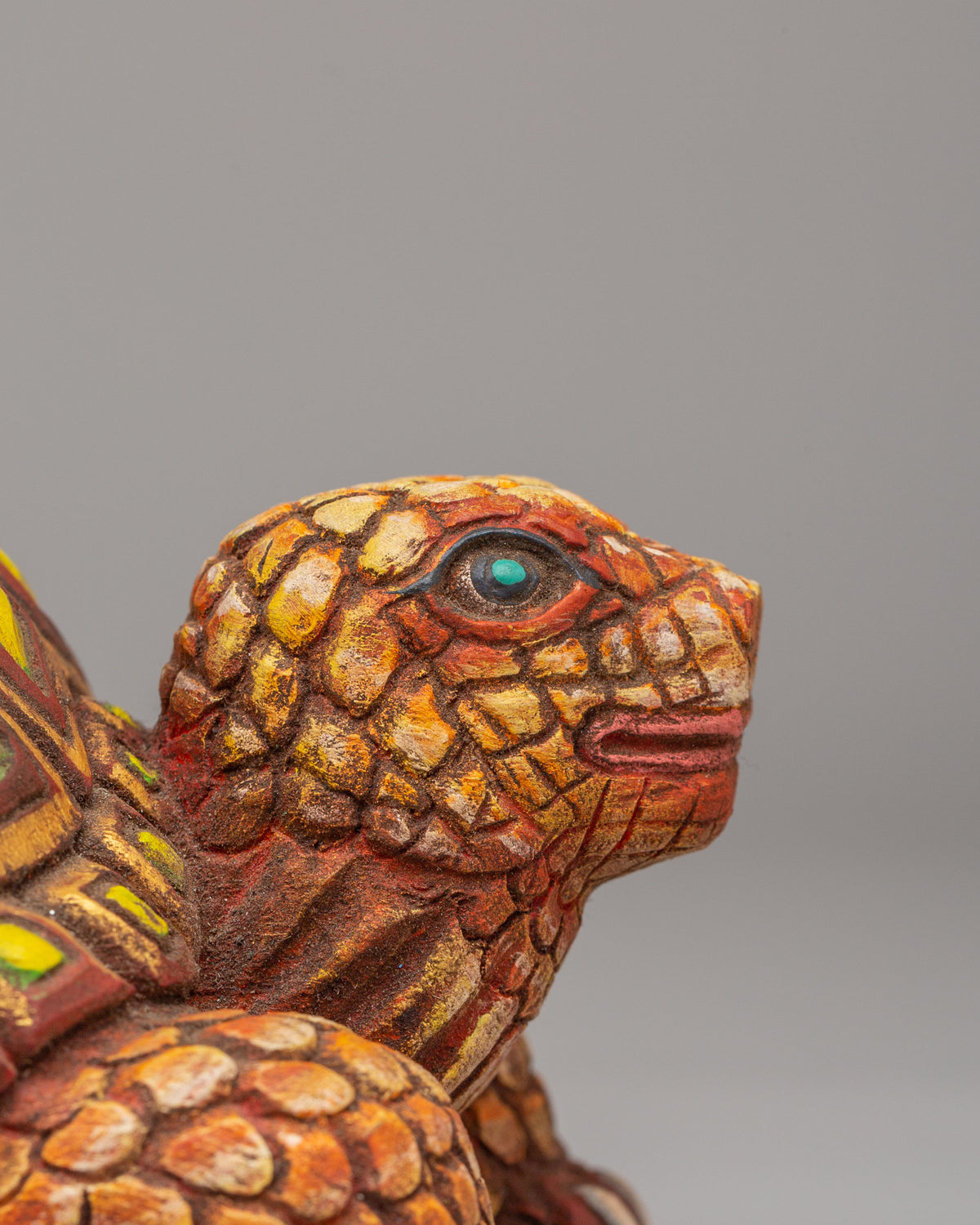 Hand-Carved Phurba with Tortoise Base | Traditional Vajrayana Ritual Dagger