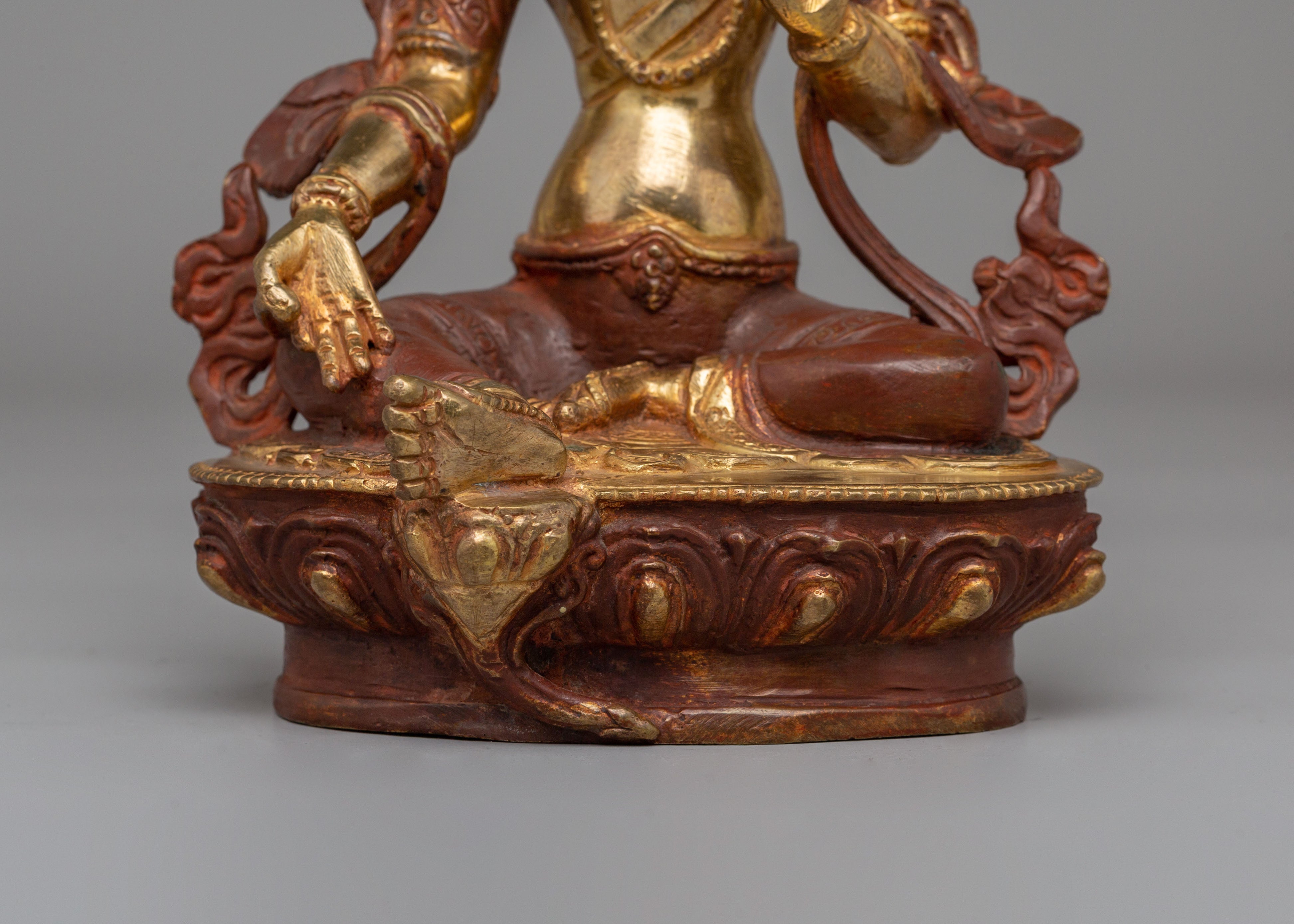 Green Tara Sculpture for Healing | Tara Goddess Statue