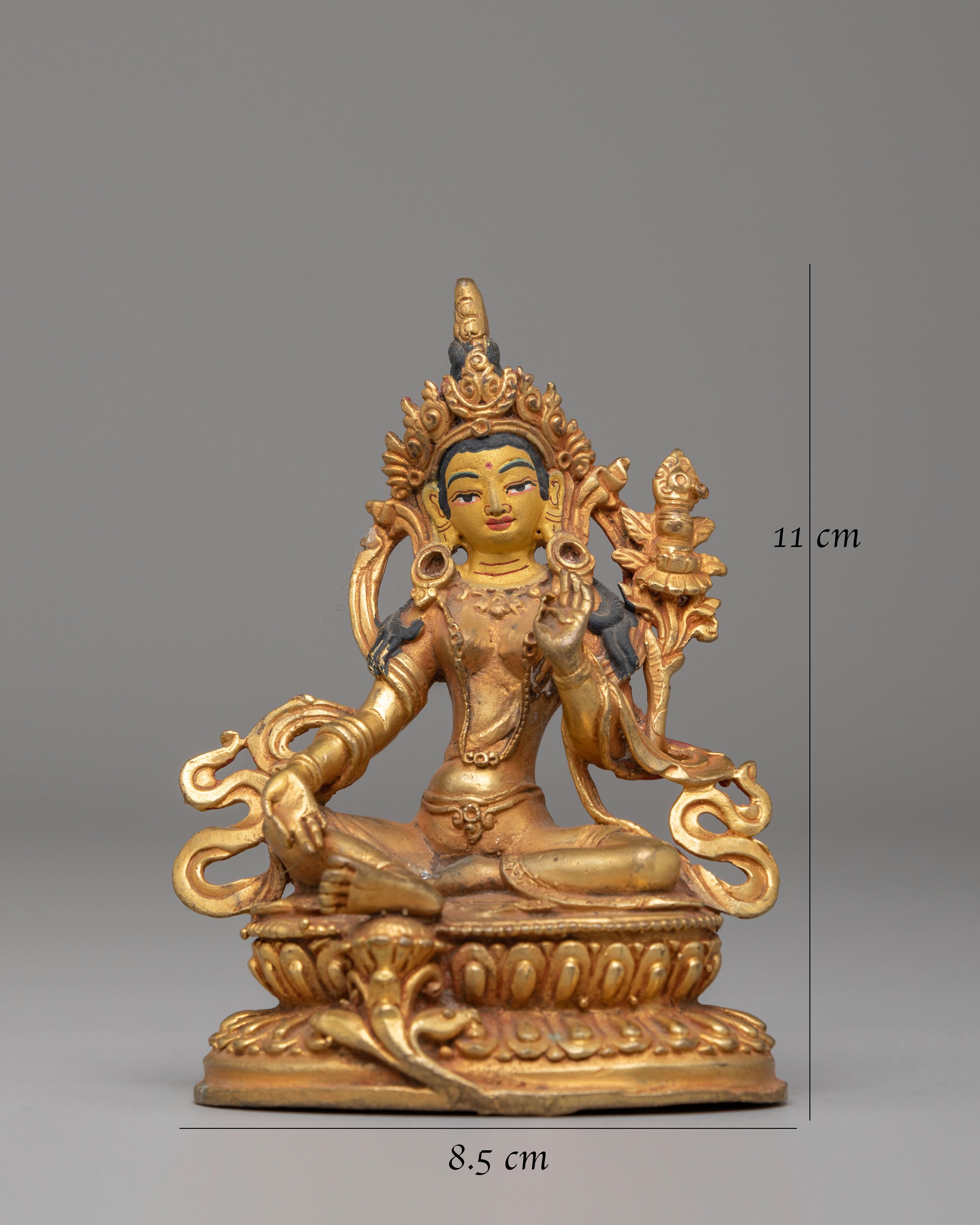 Scared Green Tara Deity Statue | Buddhist Bodhisattva of Compassion