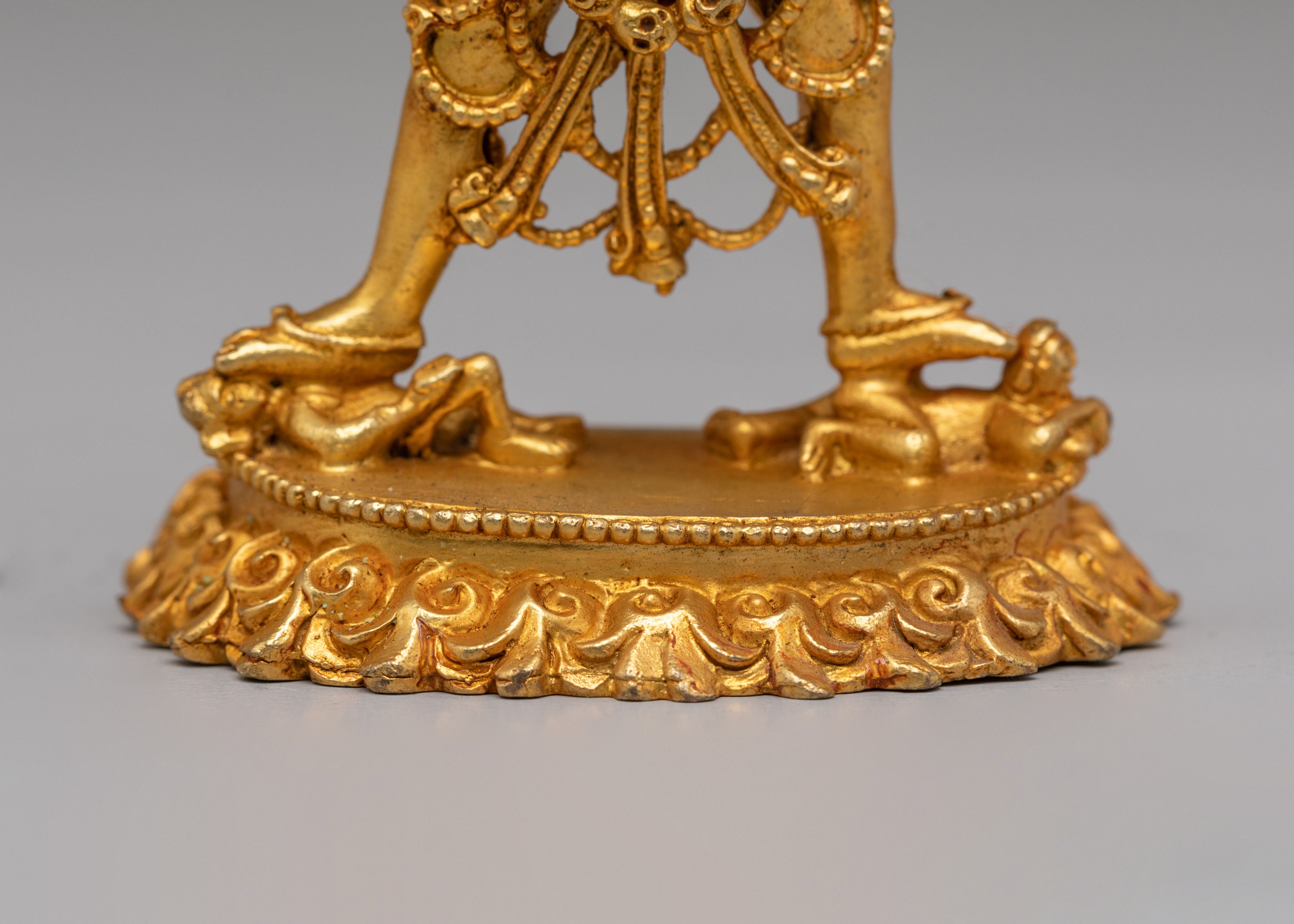 Divine Vajrayogini Deity Statue | Handcrafted Gold-Plated Copper Sculpture