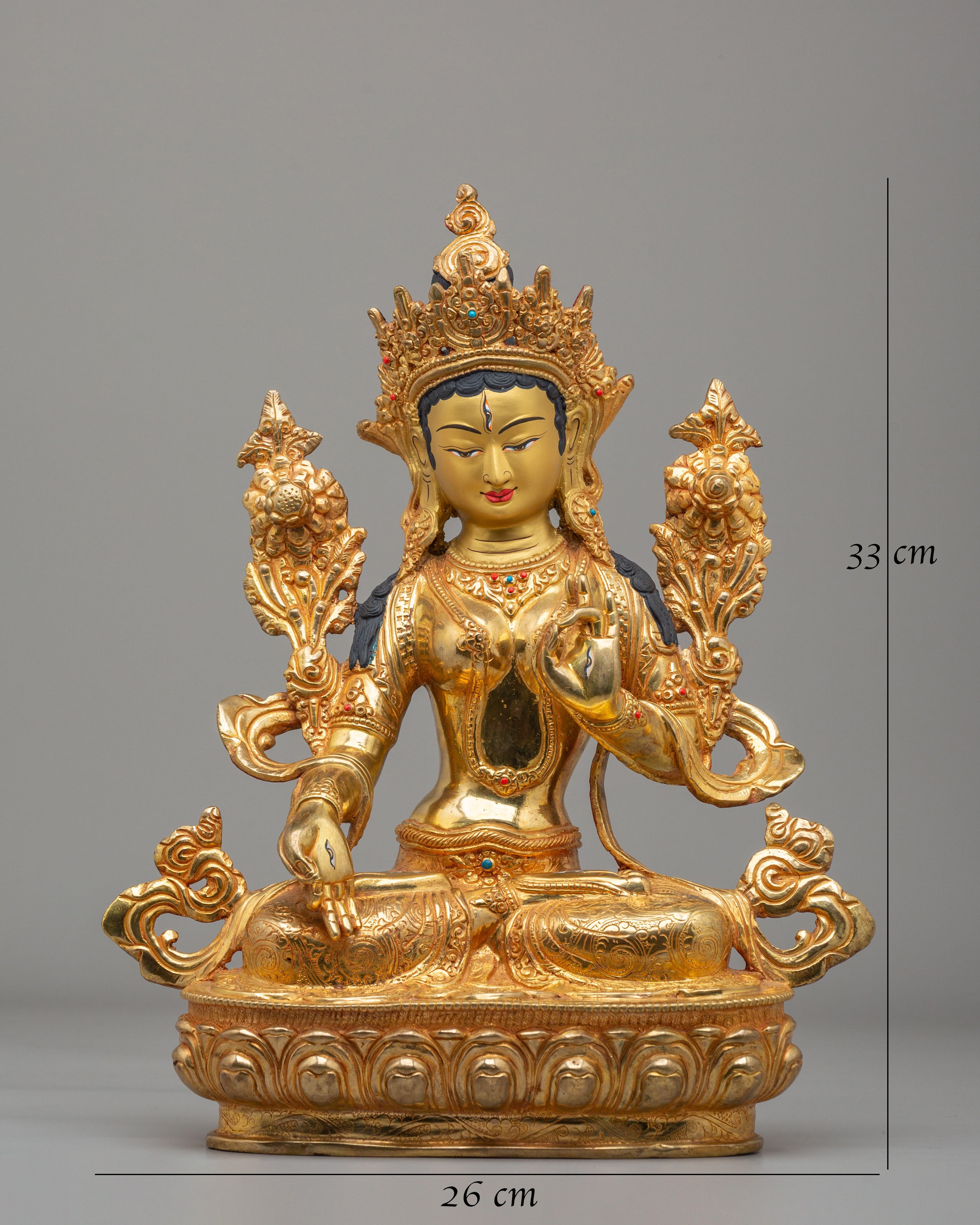 Handmade White Tara Spiritual Sculpture | Meditation and Altar Figure