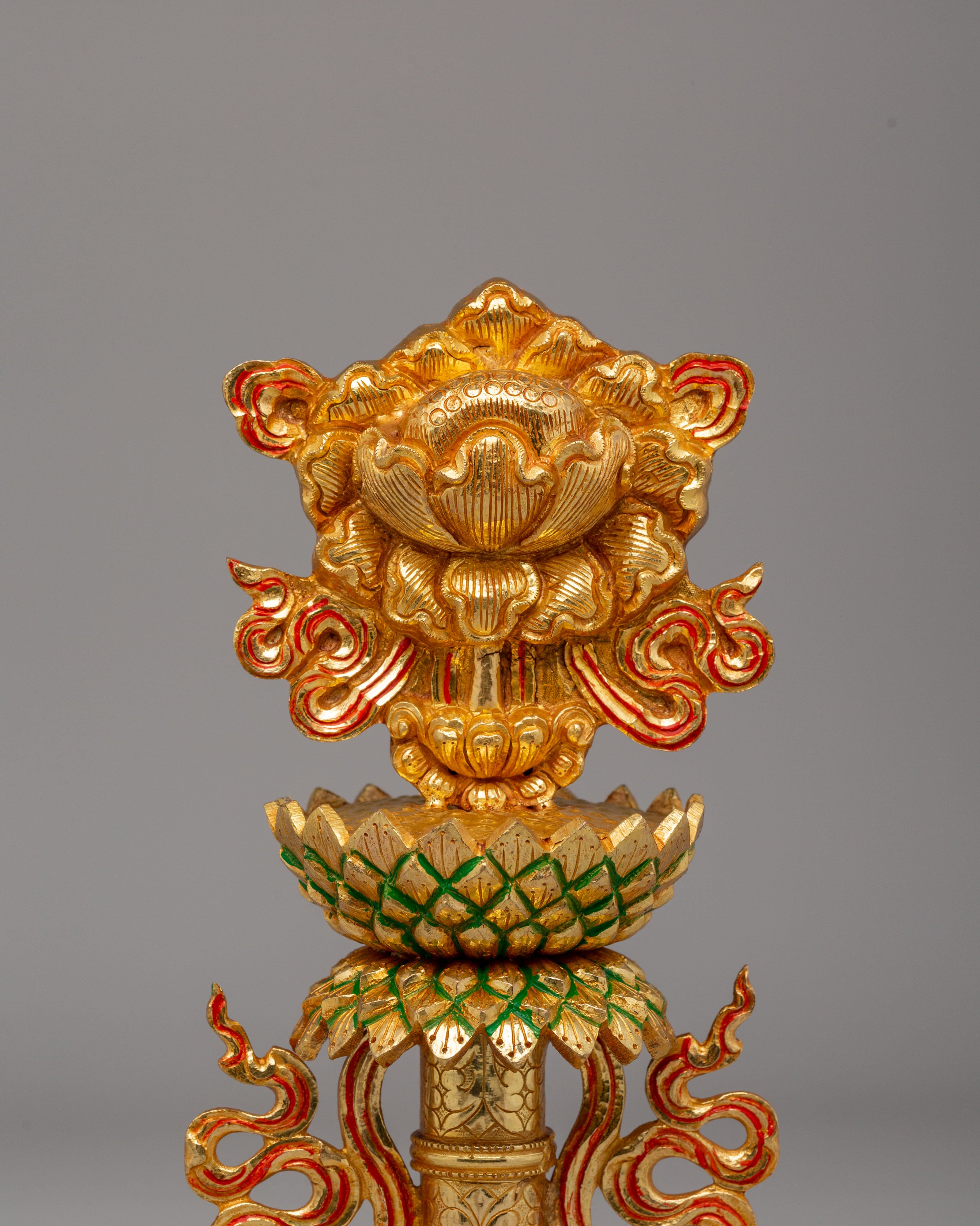 Buddhist Eight Symbols Sculpture Set | A Sacred Representation of Spiritual Blessings