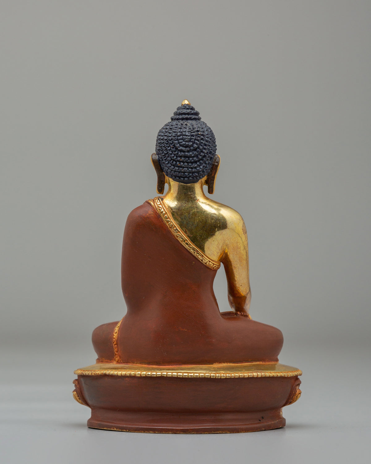 Himalayan Buddha Shakyamuni Sculpture | 24K Gold Plated Buddhist Statue