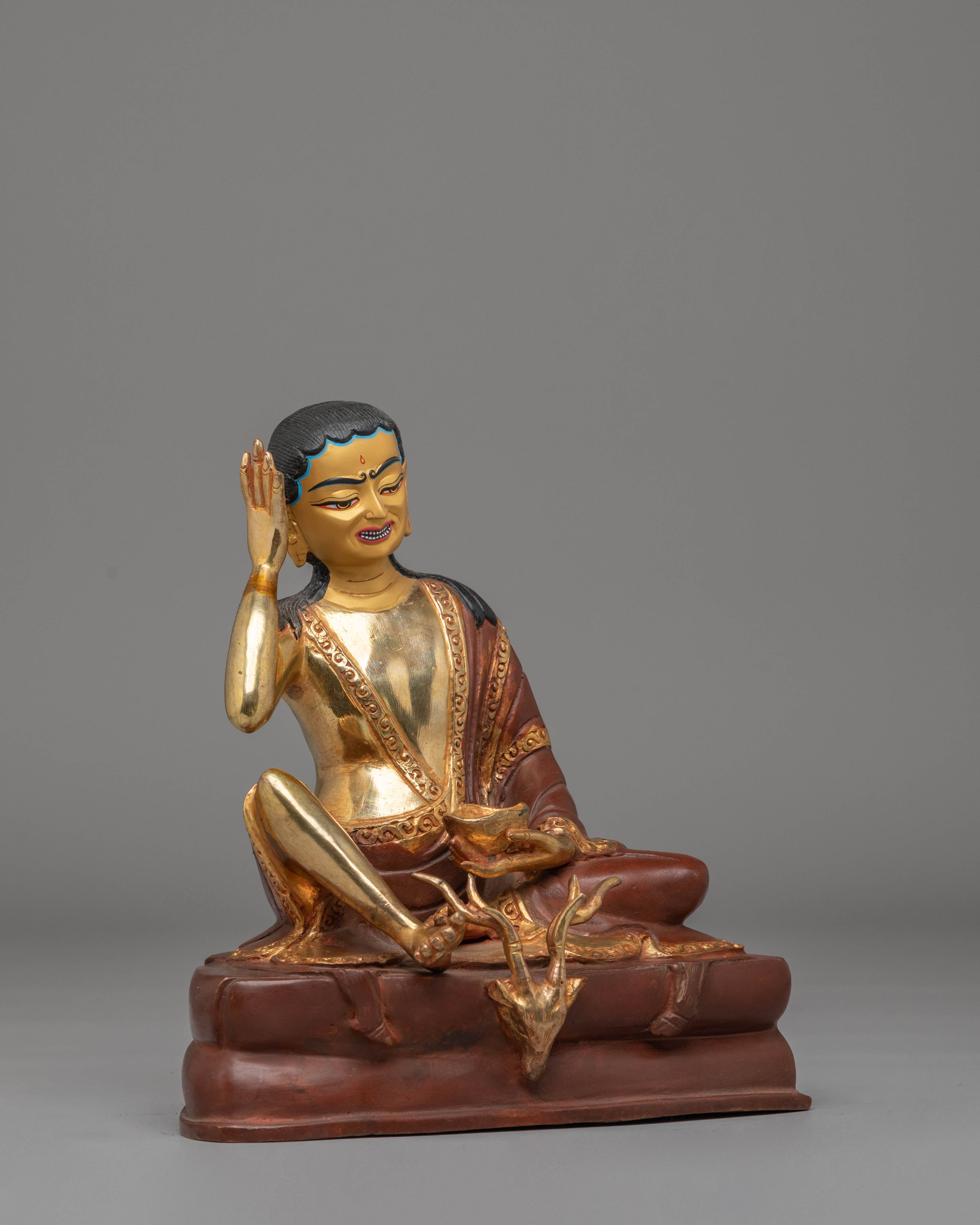 Handcrafted Milerepa Buddhist Statue | Spiritual Tibetan Artwork