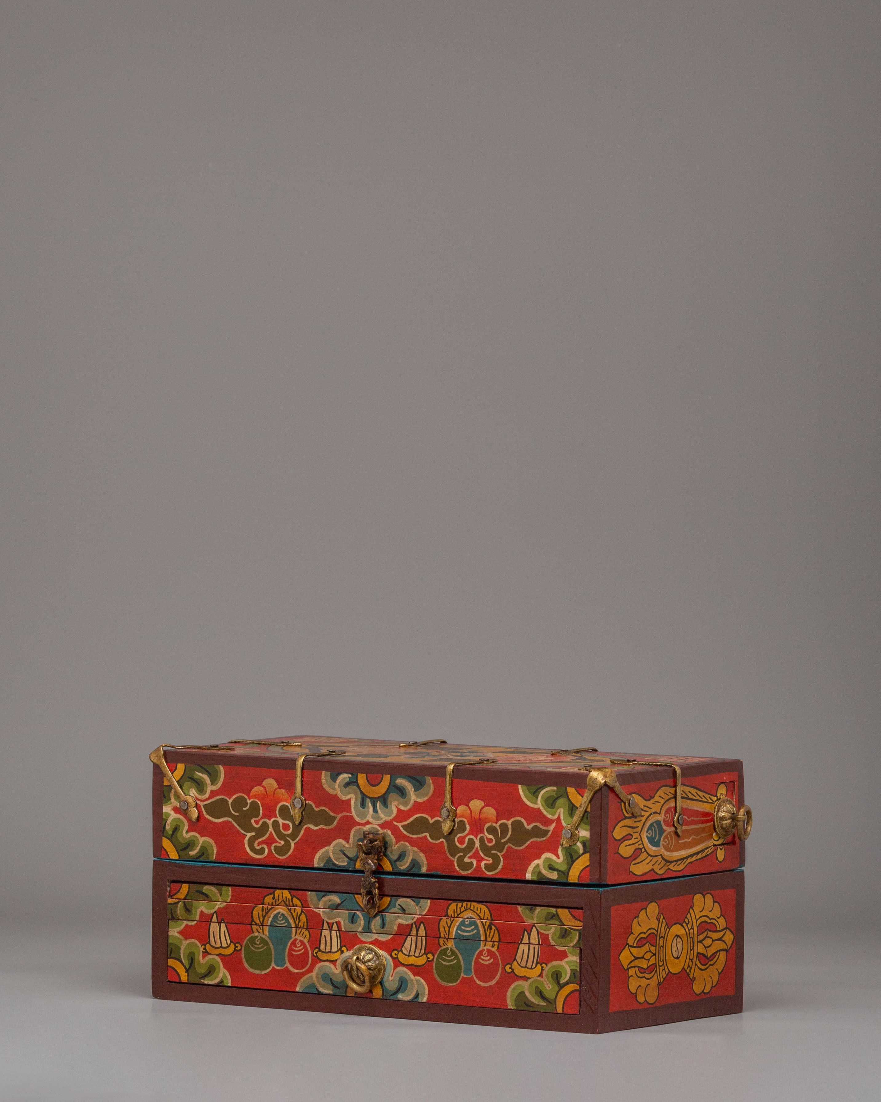 Tibetan Wooden Altar Box | Spiritual Storage Altar Box