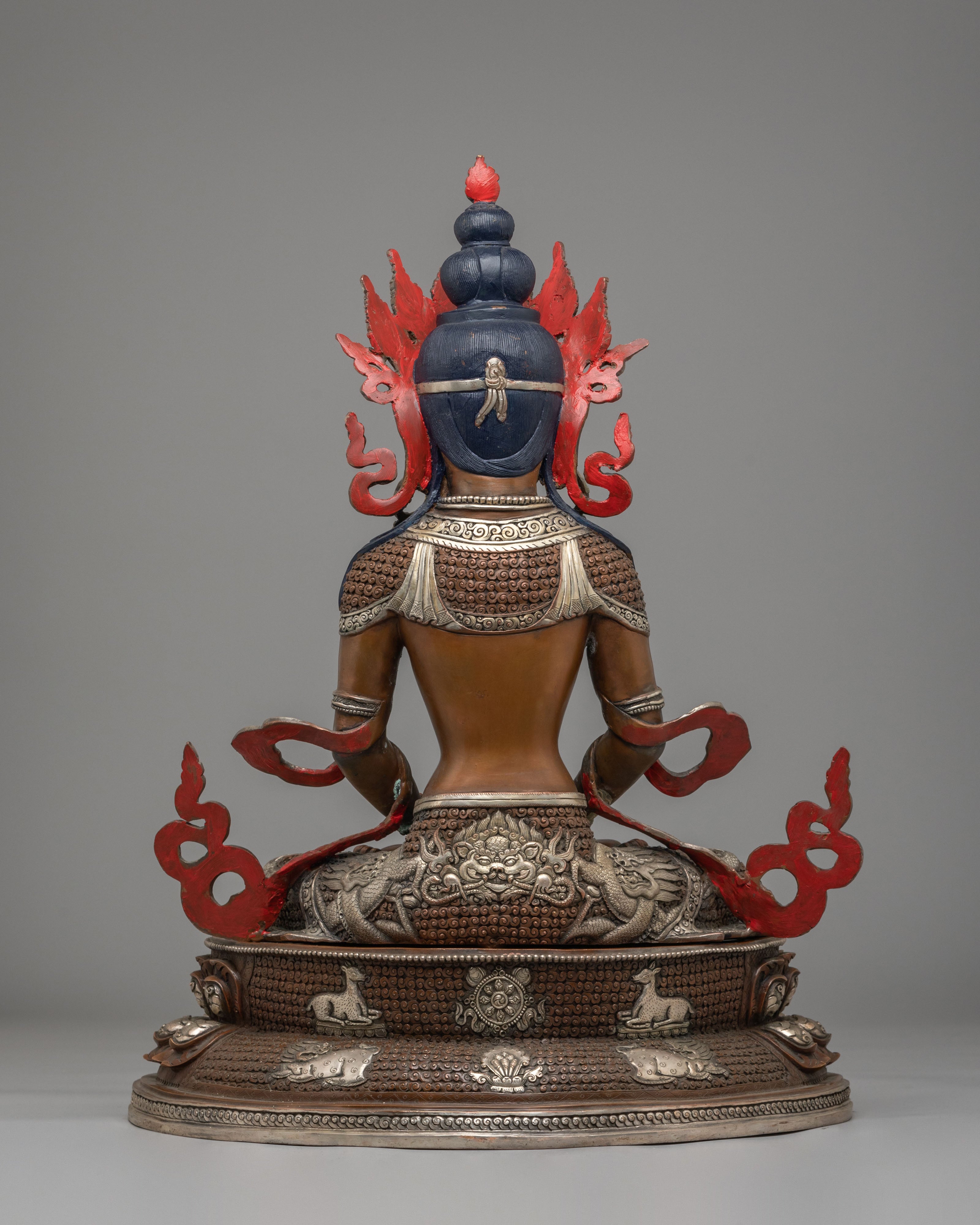Divine Protection Amitayus Statue | Handcrafted Tibetan Deity Sculpture