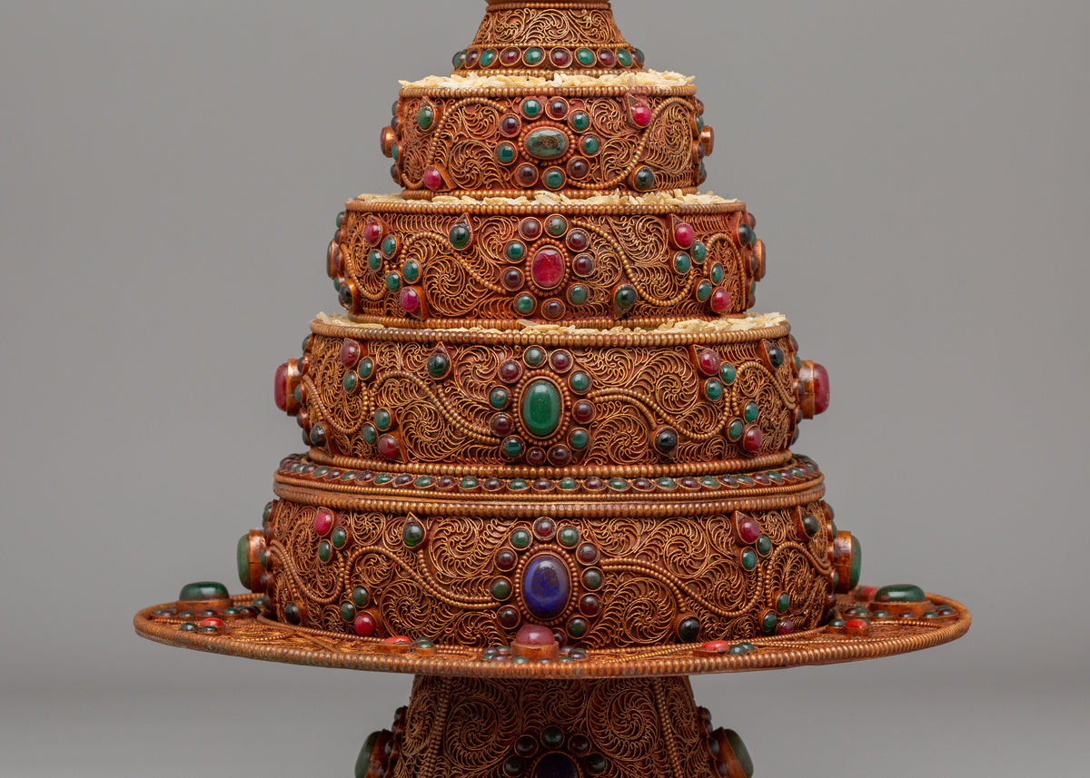 Tibetan Altar Mandala Offering | Spiritual Meditation Decor